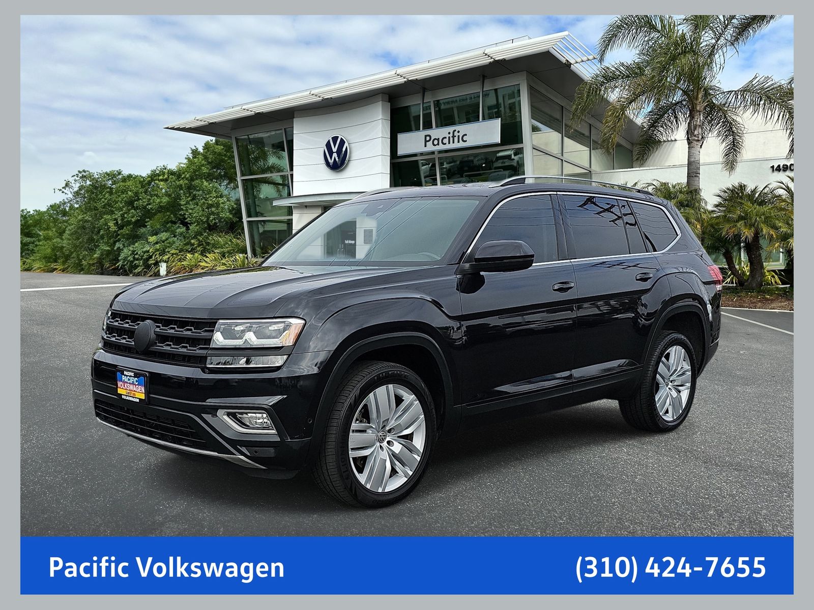 Deep Black Pearl 2019 Volkswagen Atlas SUV / Crossover All-Wheel Drive 8-Speed Automatic