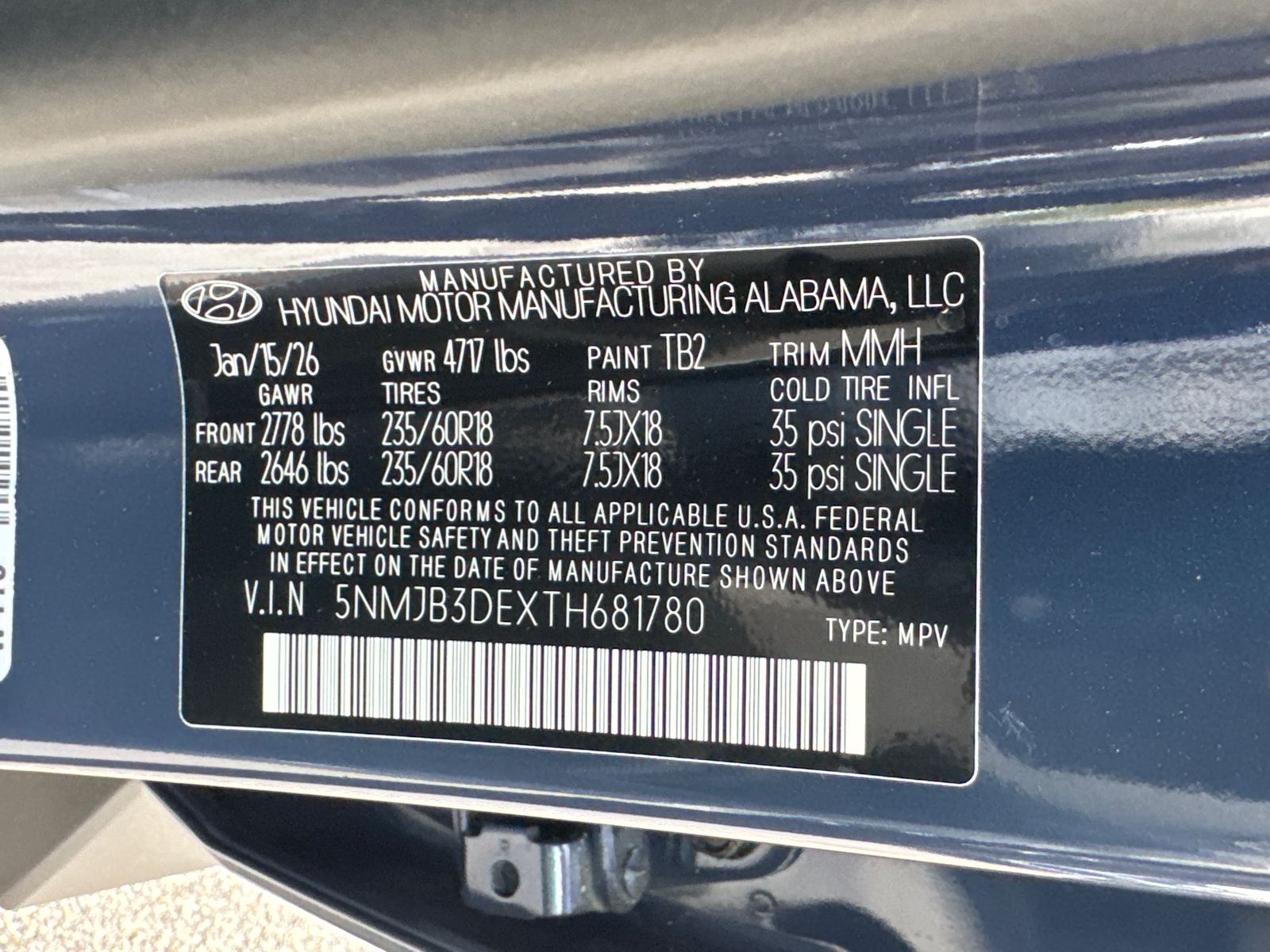 New 2026 Blue Hyundai SEL image 34