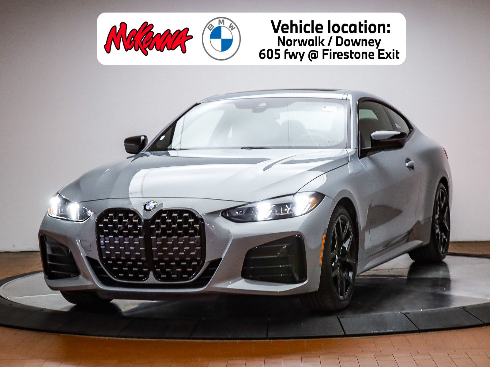 Gray (Brooklyn Grey Metallic) 2026 BMW 4 Series 430i Coupe RWD Coupe Rear-Wheel Drive 8-Speed Automatic