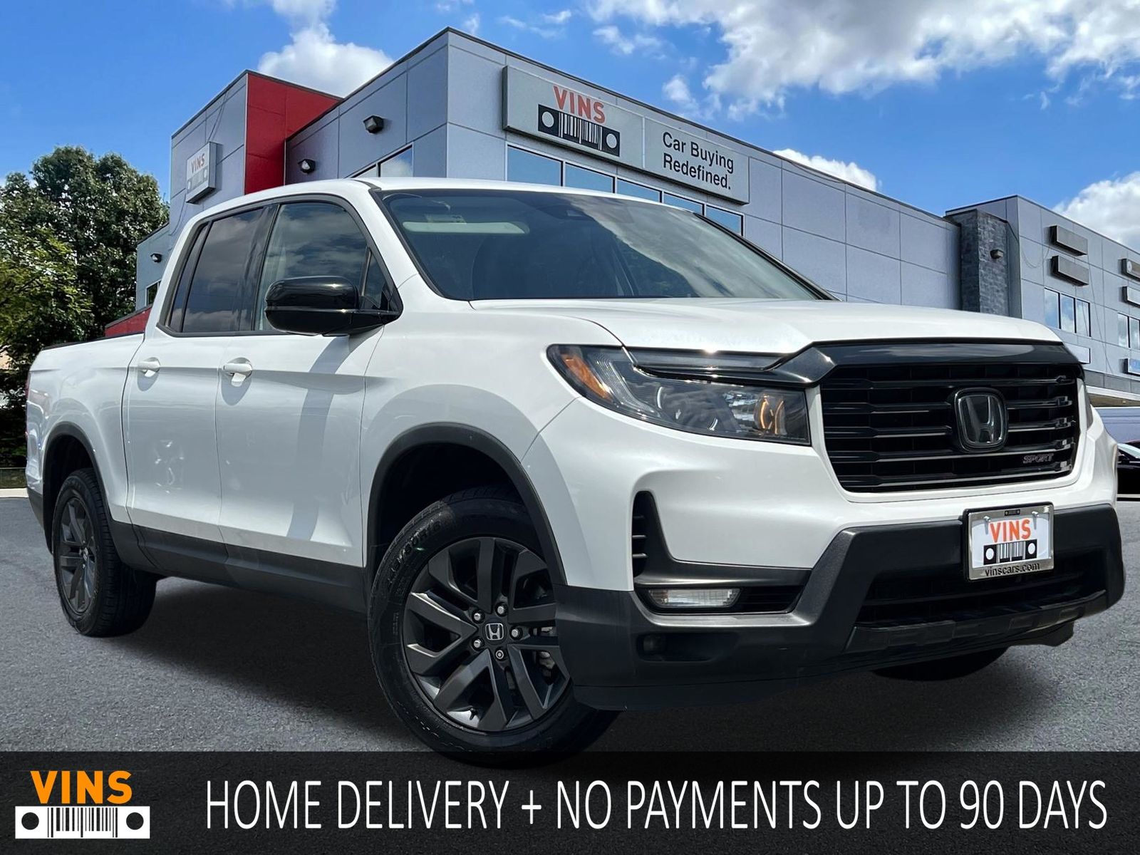White 2022 Honda Ridgeline Pickup Truck All-Wheel Drive 9-Speed Automatic