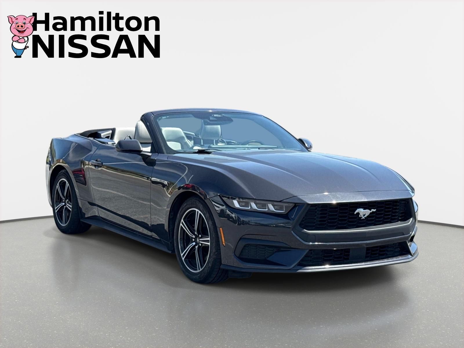 Dark Matter Gray Metallic 2024 Ford Mustang EcoBoost Convertible RWD Convertible Rear-Wheel Drive Automatic