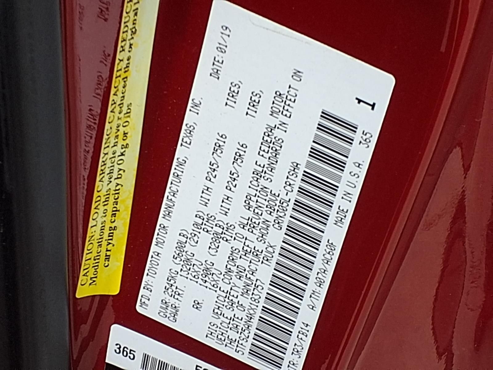 2019 Toyota Tacoma 4X4 TRD Off-Road Red at Shottenkirk Kia Fort Bend