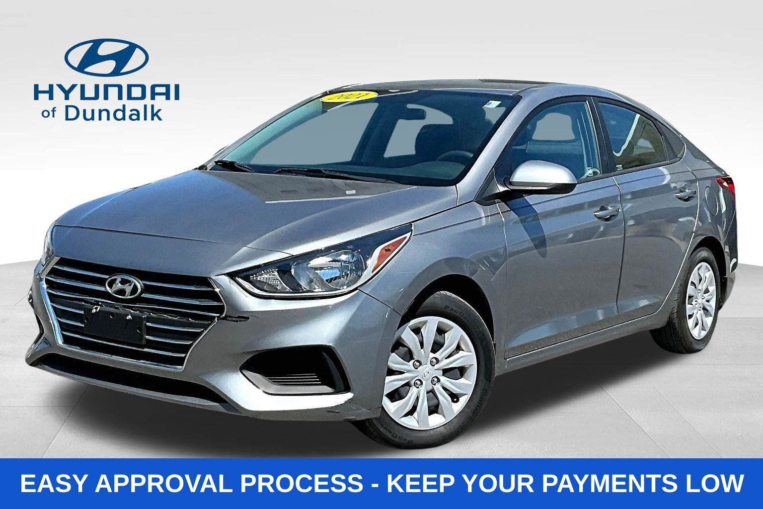 Forge Gray 2021 Hyundai Accent SE FWD Sedan Front-Wheel Drive Continuously Variable Transmission