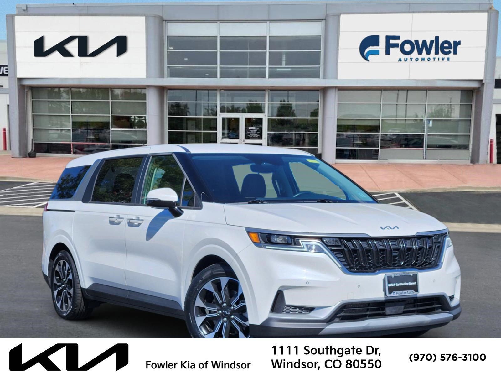 Snow White Pearl 2023 Kia Carnival Minivan Front-Wheel Drive 8-Speed Automatic