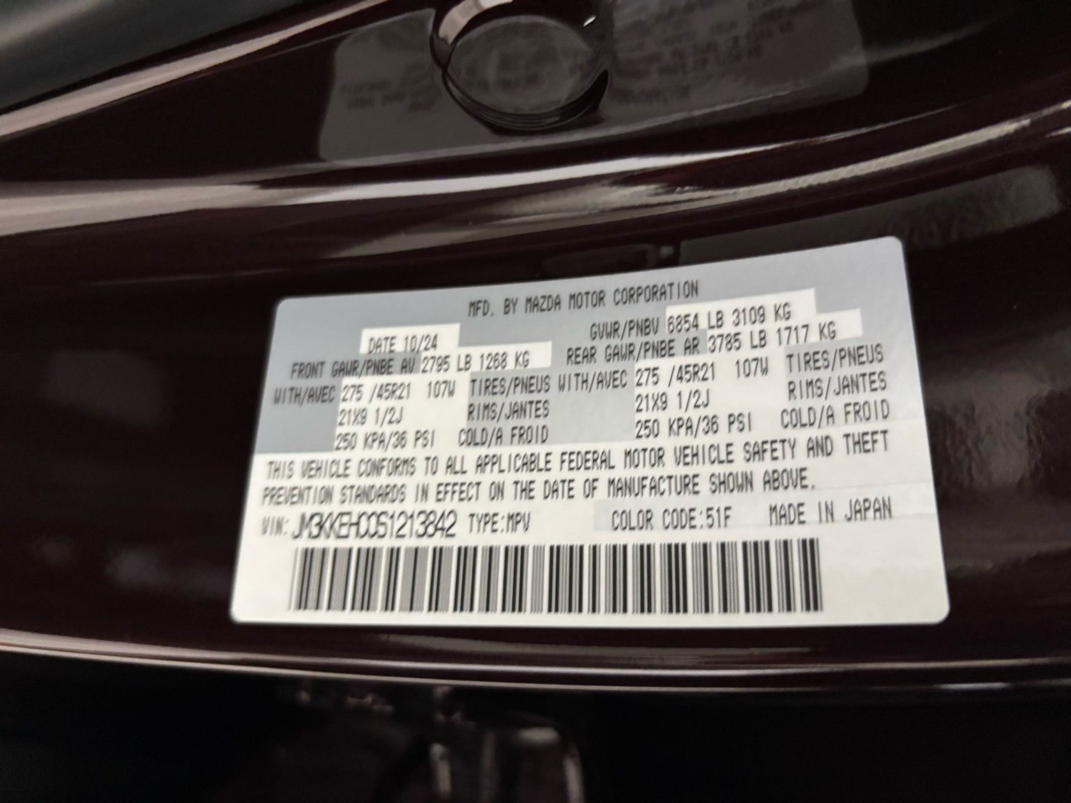 Used Car 2025 Mazda Cx-90  Wagon 4 Dr. 3.3 Turbo S Premium Plus All Wheel Drive For Sale Under $50,000 In Austin, Texas