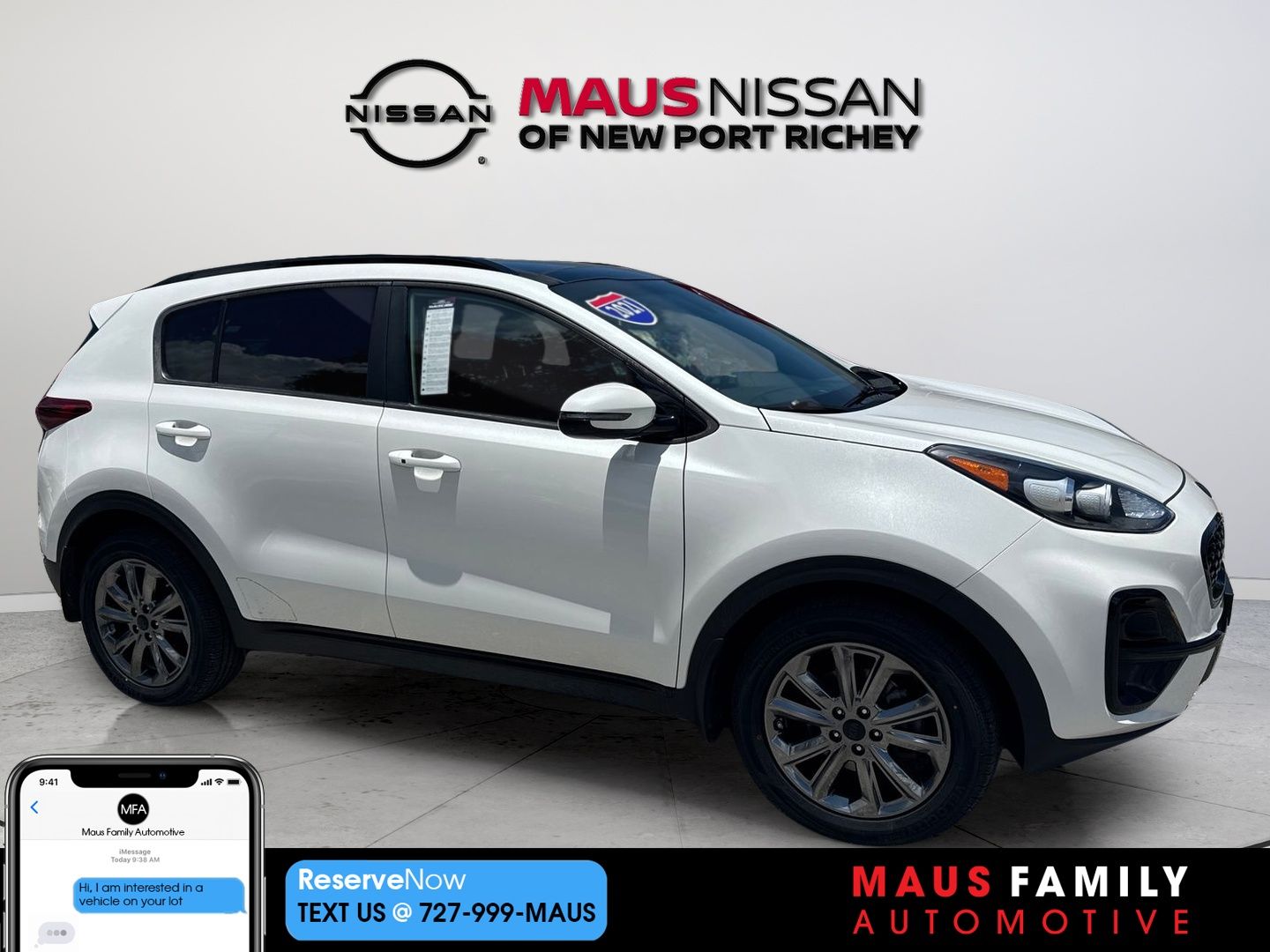 Snow White Pearl 2021 Kia Sportage SUV / Crossover All-Wheel Drive 6-Speed Automatic Overdrive