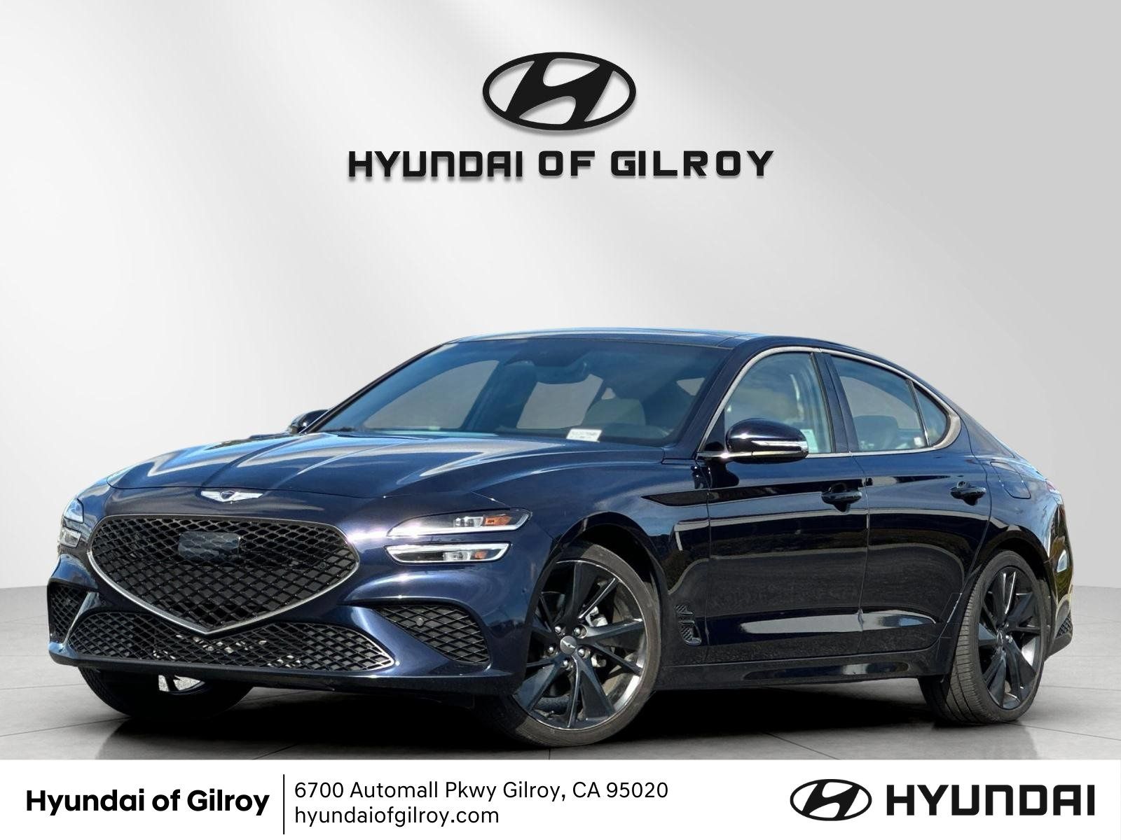 Capri Blue 2023 Genesis G70 2.0T RWD Sedan Rear-Wheel Drive 8-Speed Automatic
