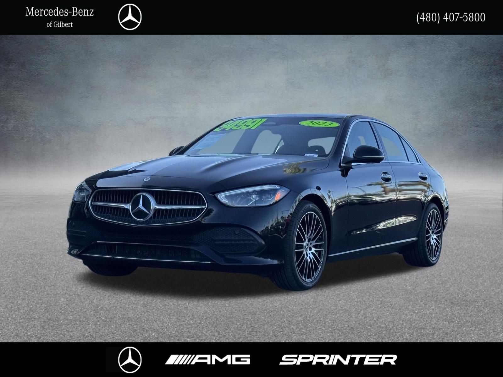 Black 2023 Mercedes-Benz C-Class Sedan Rear-Wheel Drive 9-Speed Automatic