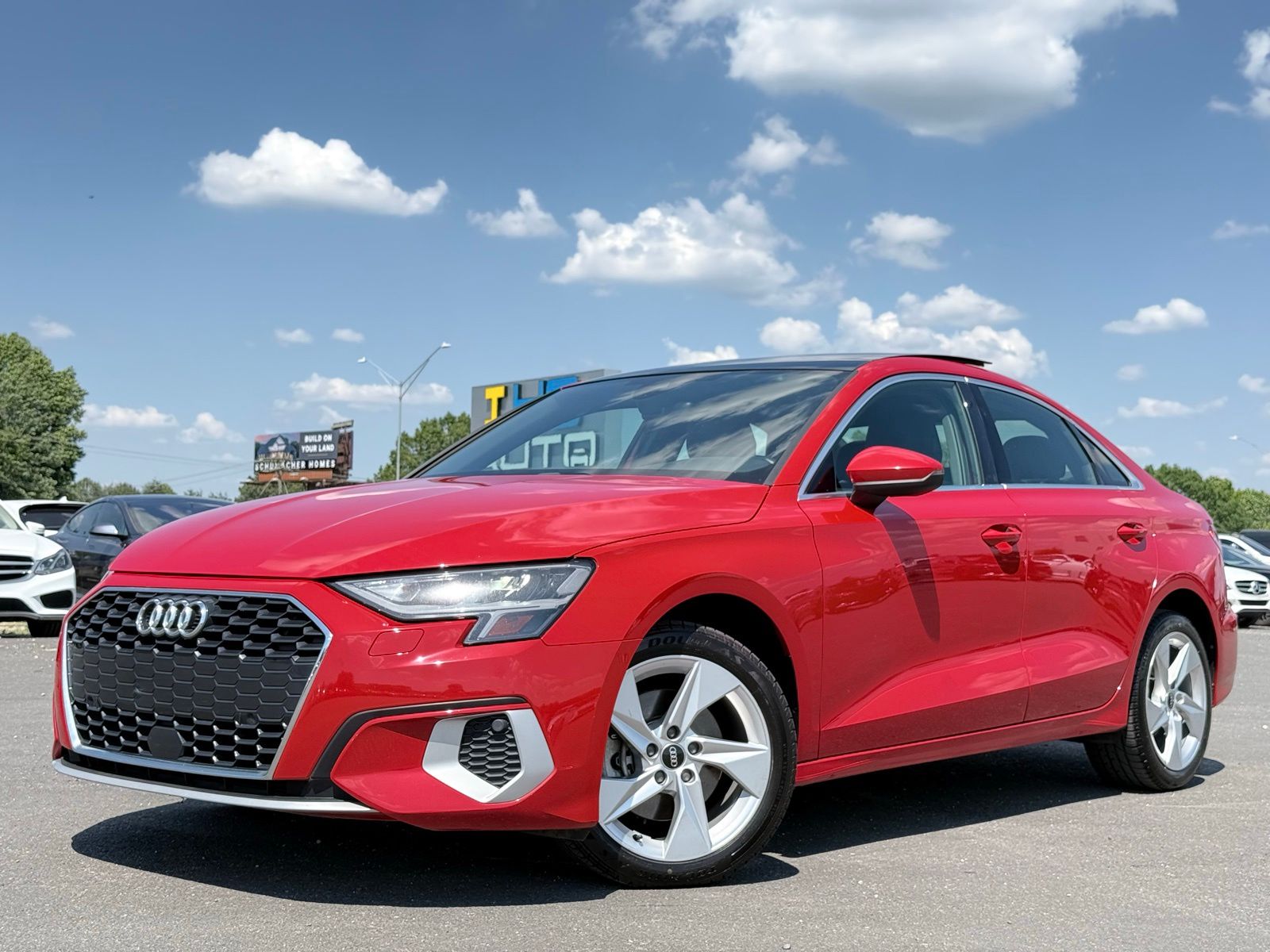 Red 2022 Audi A3 Sedan Front-Wheel Drive 7-Speed Automatic