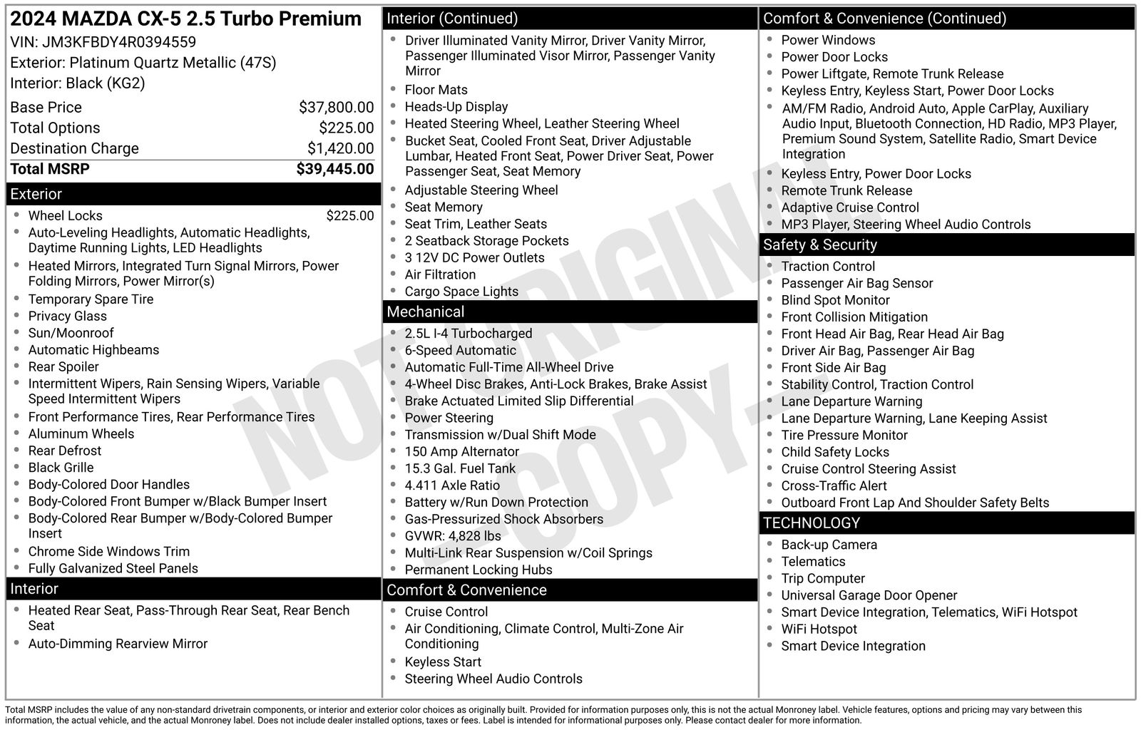 Used Car 2024 Mazda Cx-5  2.5 Turbo Premium For Sale Under $35,000 In Austin, Texas