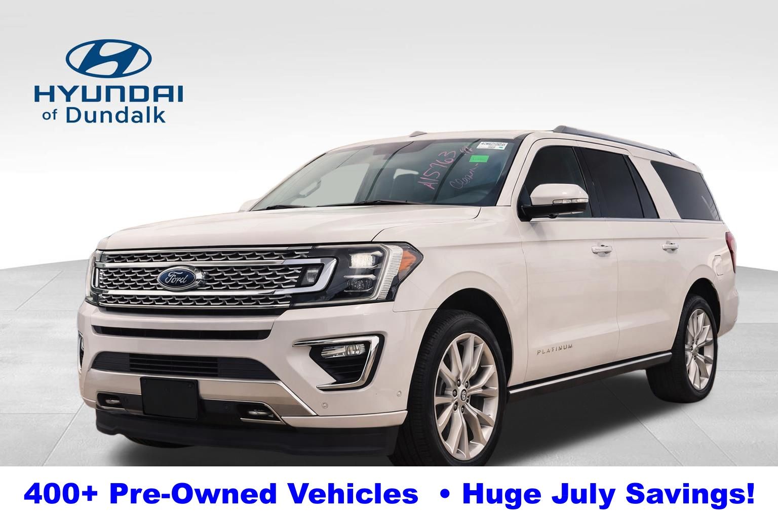 White Platinum Clearcoat Metallic 2018 Ford Expedition SUV / Crossover Four-Wheel Drive Automatic