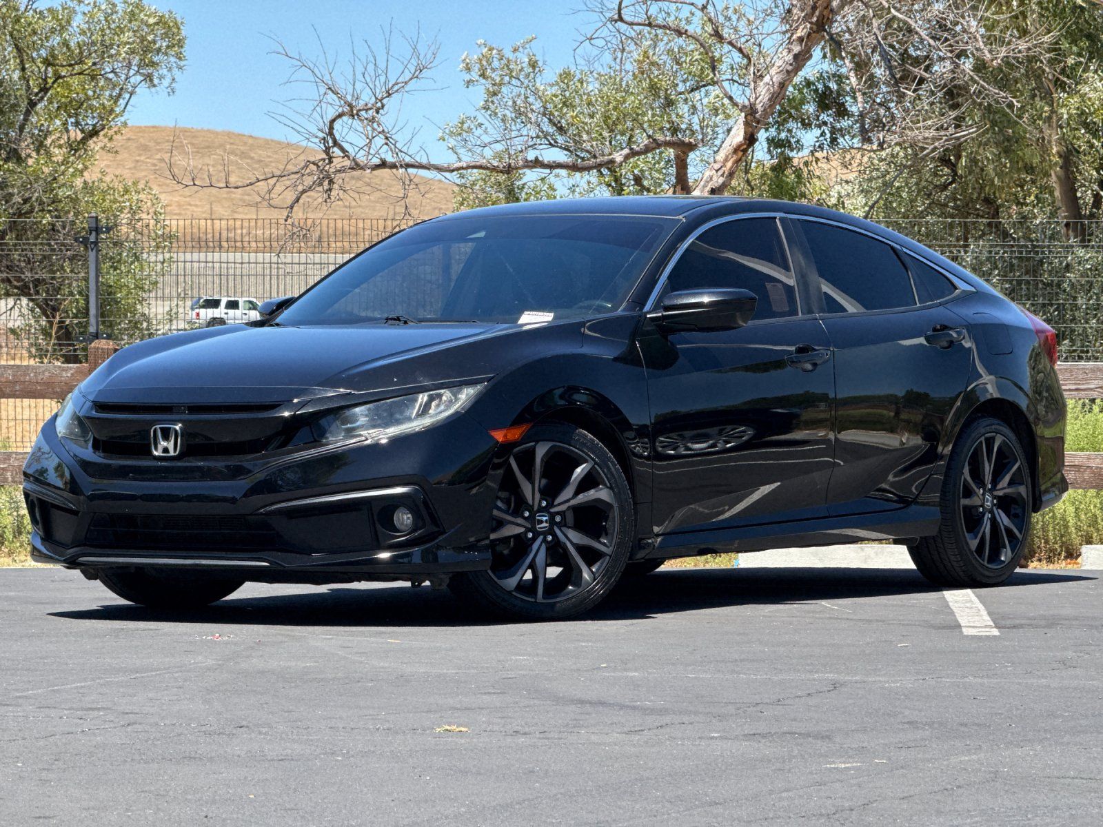 Black 2021 Honda Civic Sedan Front-Wheel Drive Continuously Variable Transmission