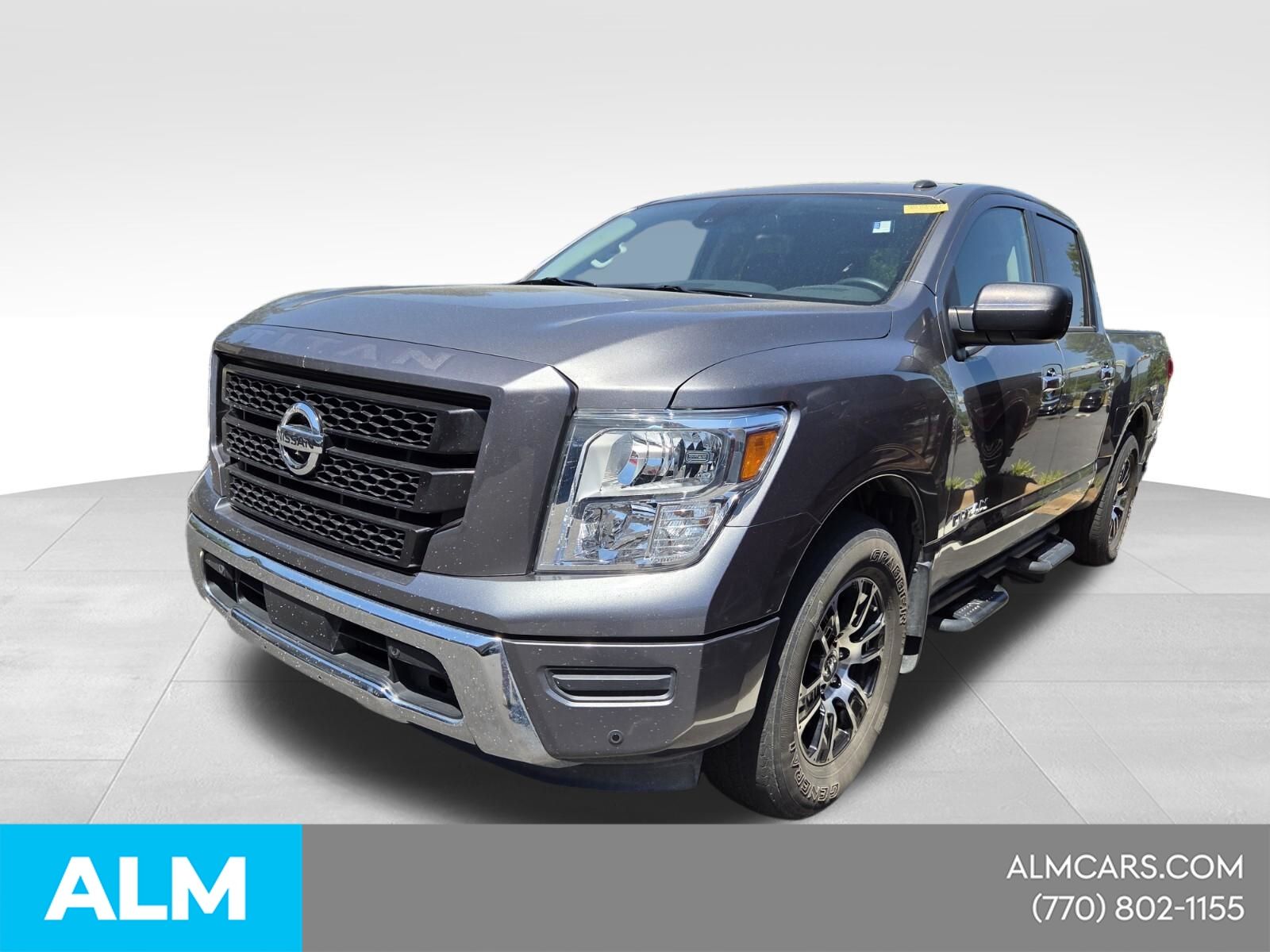 Gray (Gun Metallic) 2021 Nissan Titan SV Crew Cab RWD Pickup Truck 4X2 9-Speed Automatic