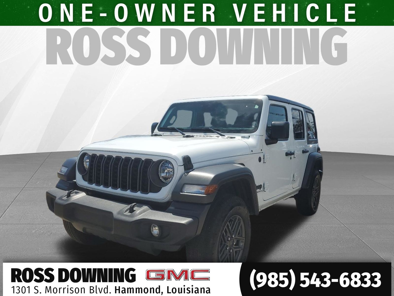 2025 Jeep Wrangler Sport S White at Ross Downing Chevrolet