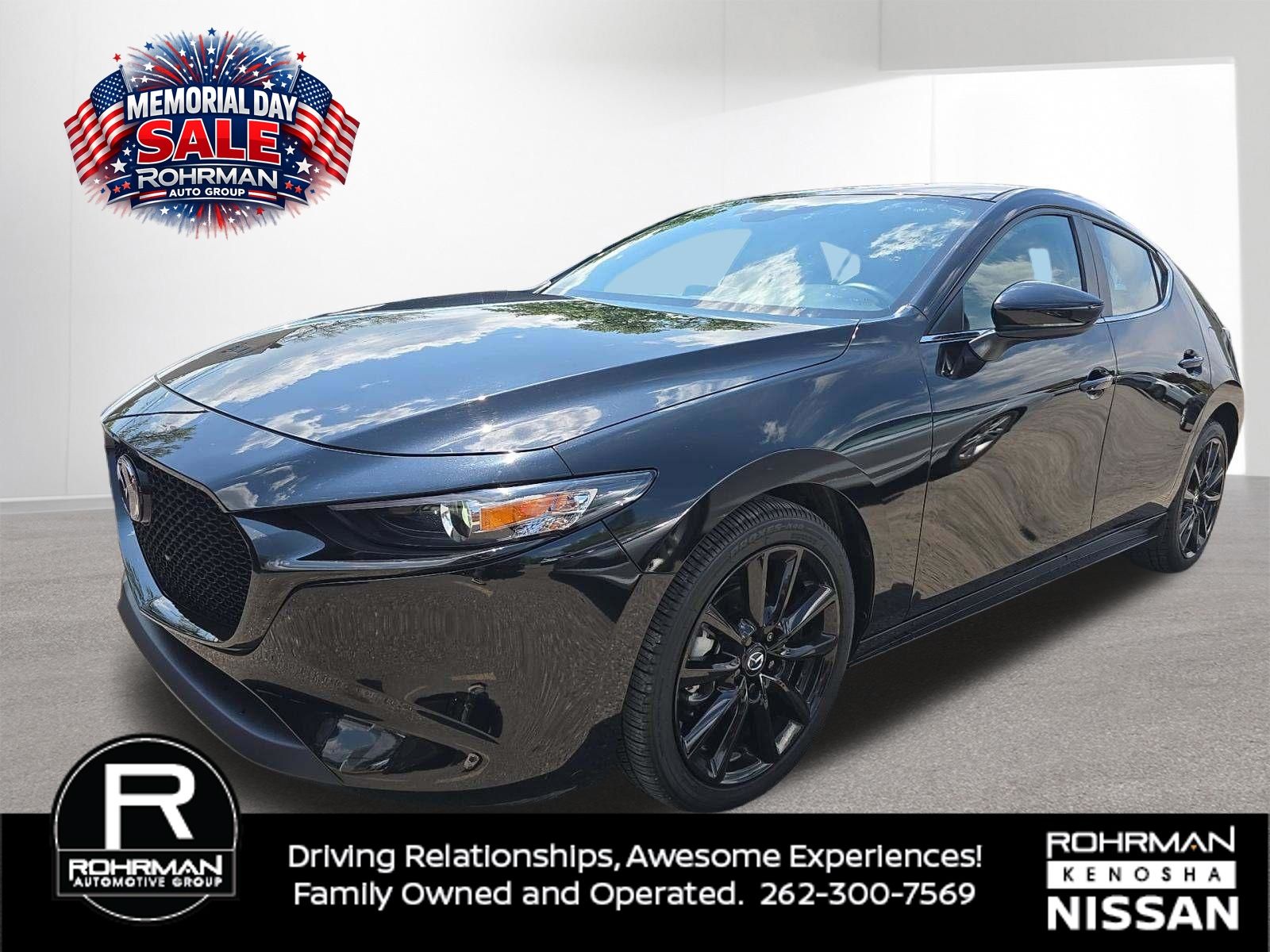 Jet Black 2025 Mazda MAZDA3 2.5 S Select Sport Hatchback FWD Hatchback Front-Wheel Drive 6-Speed Automatic