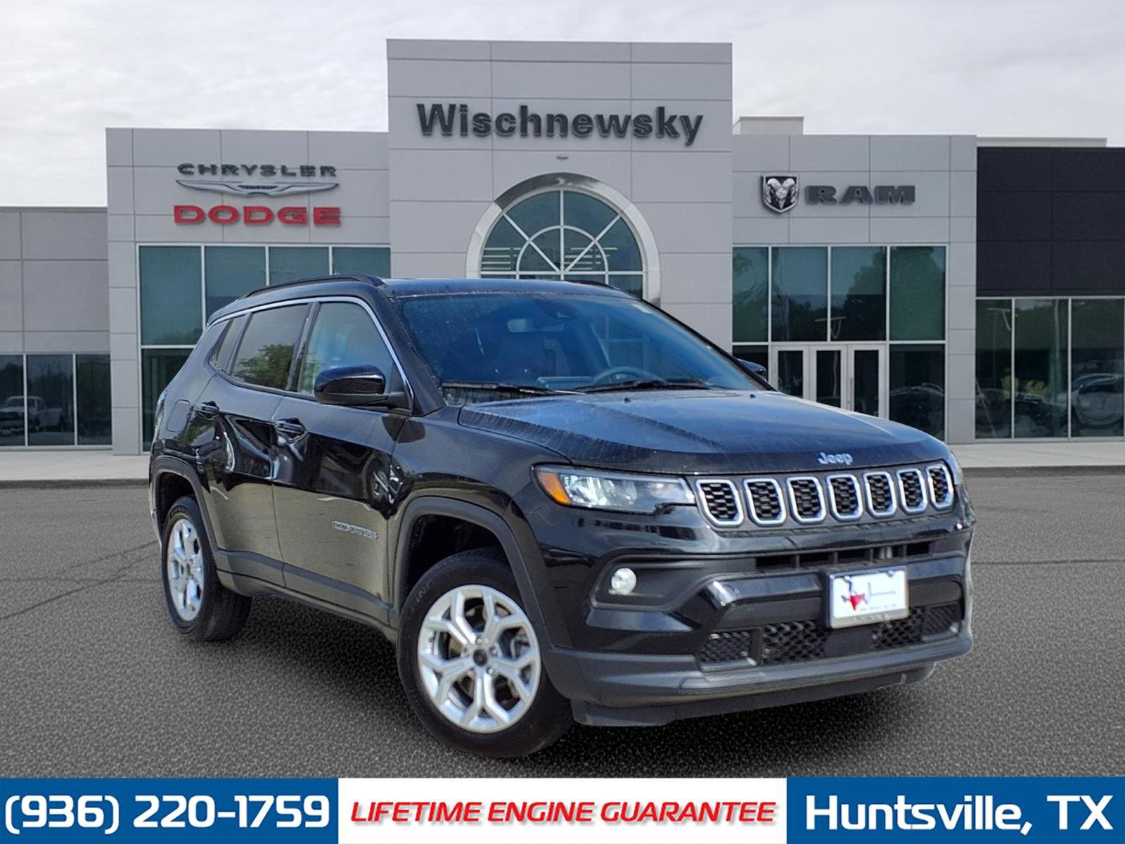 Diamond Black Crystal Pearlcoat 2025 Jeep Compass Latitude 4WD SUV / Crossover Four-Wheel Drive 8-Speed Automatic