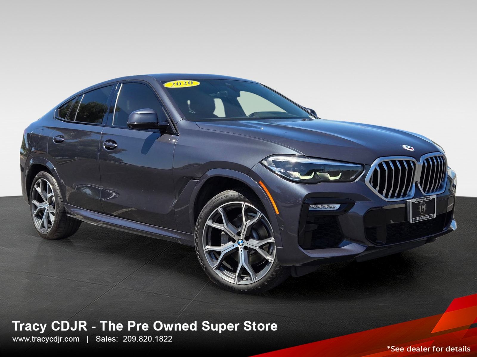 Arctic Gray Metallic 2020 BMW X6 sDrive40i RWD SUV / Crossover Rear-Wheel Drive 8-Speed Automatic