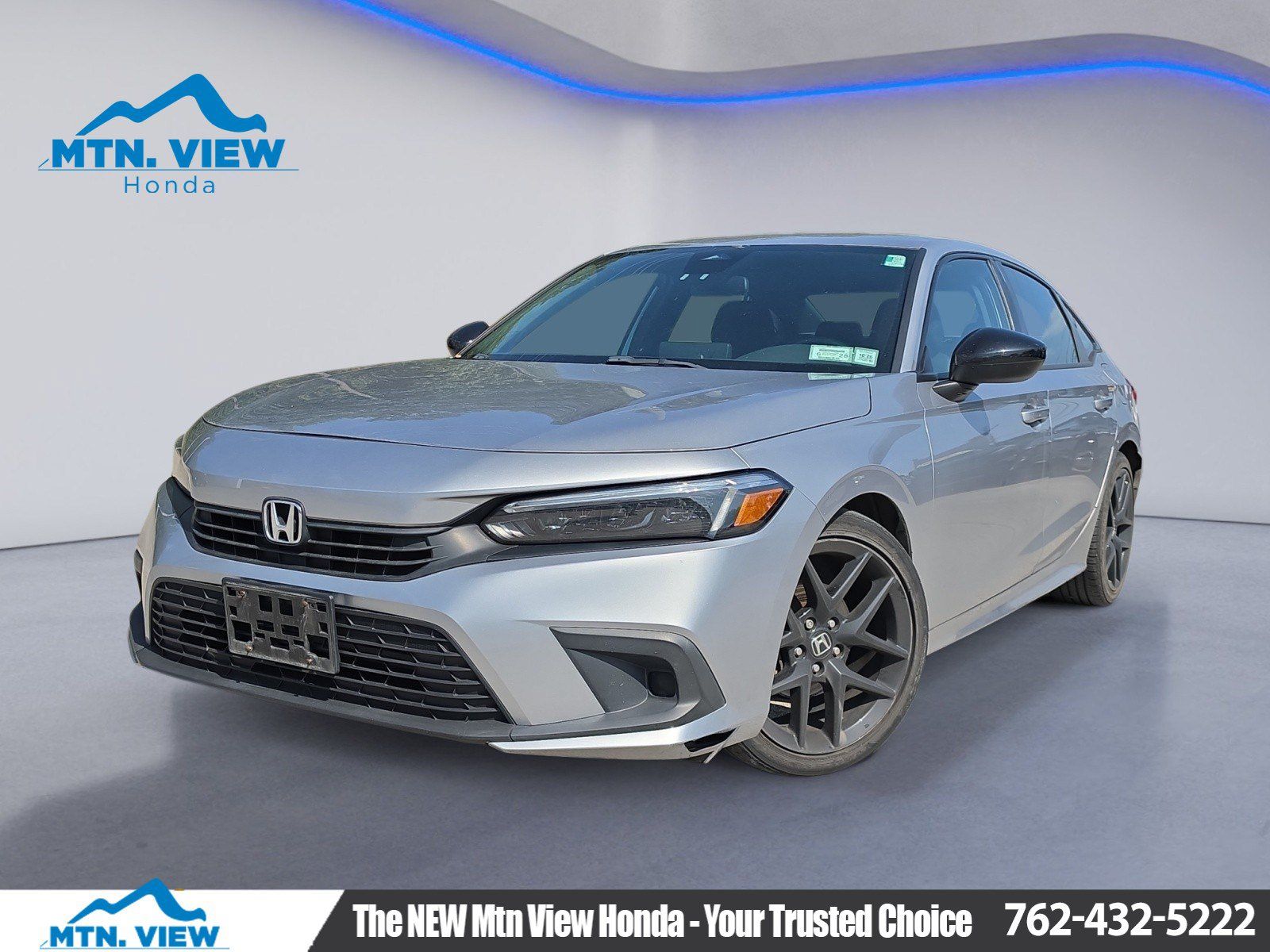 Lunar Silver Metallic 2022 Honda Civic Sedan Front-Wheel Drive Continuously Variable Transmission