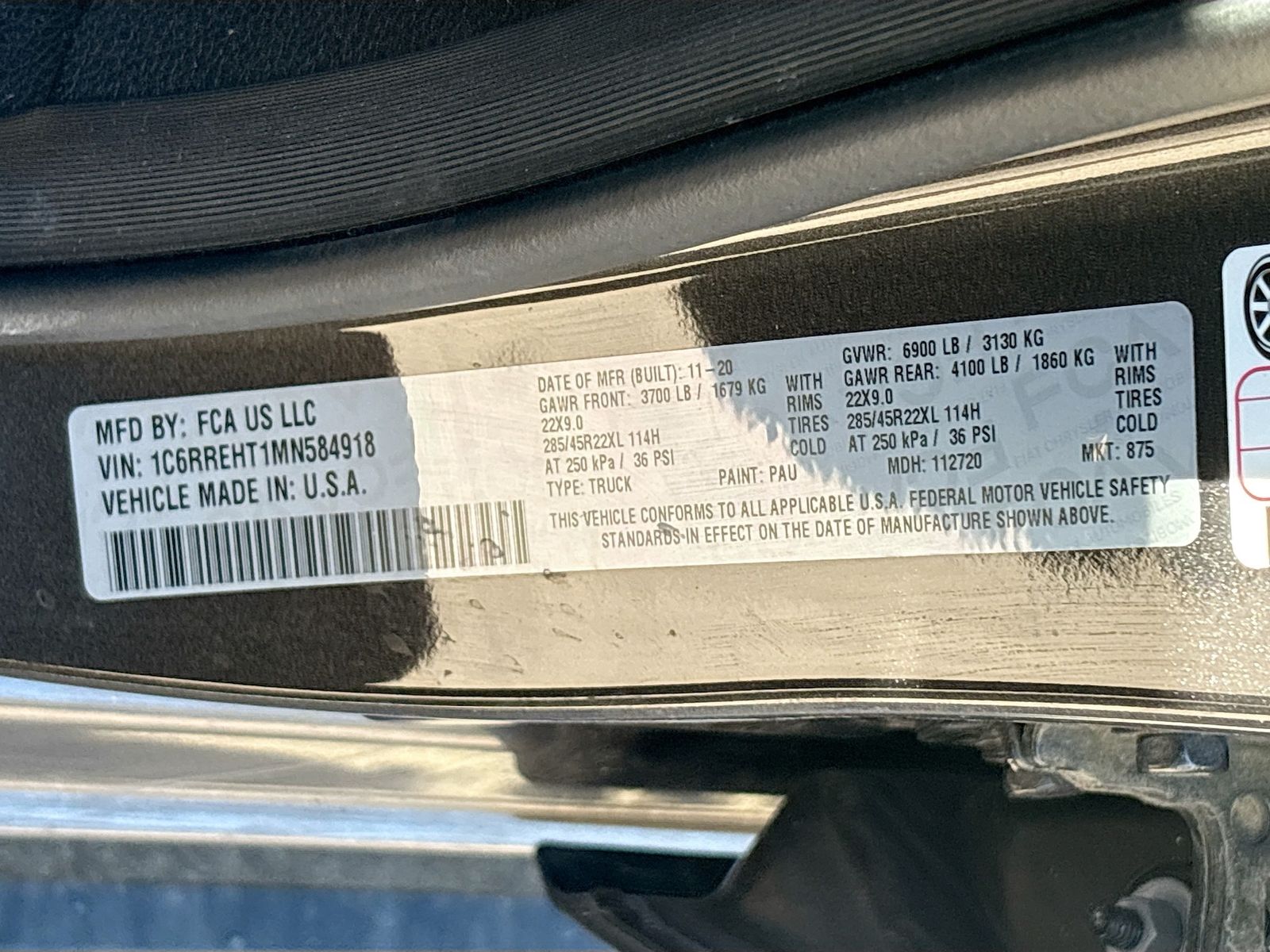 Used 2021 Gray Ram Limited image 34