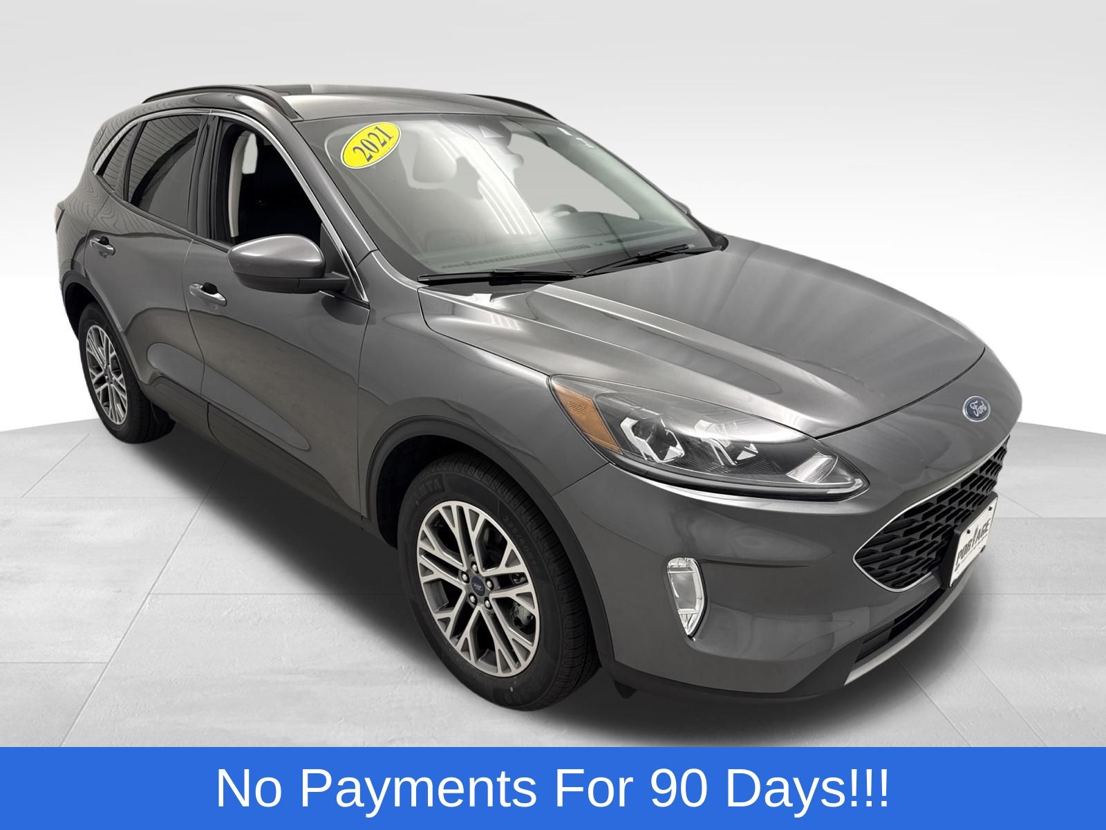 Gray Metallic 2021 Ford Escape Hybrid SEL AWD SUV / Crossover All-Wheel Drive Continuously Variable Transmission