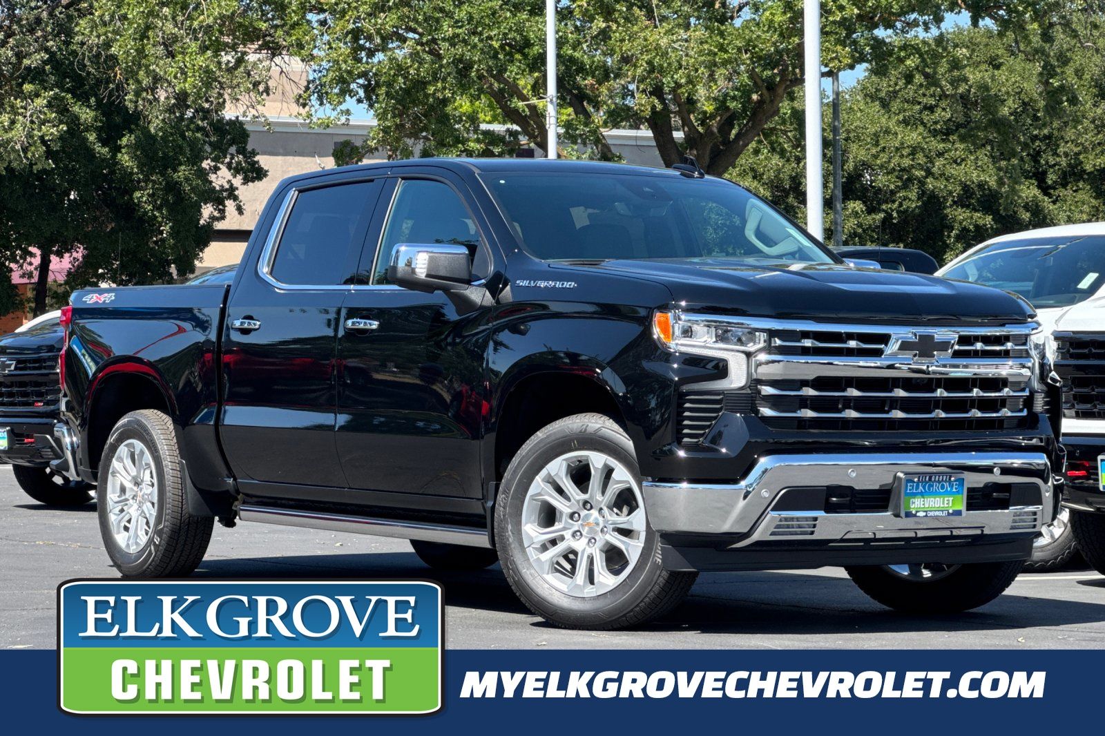 Black 2026 Chevrolet Silverado 1500 LTZ Crew Cab 4WD Pickup Truck Four-Wheel Drive Automatic
