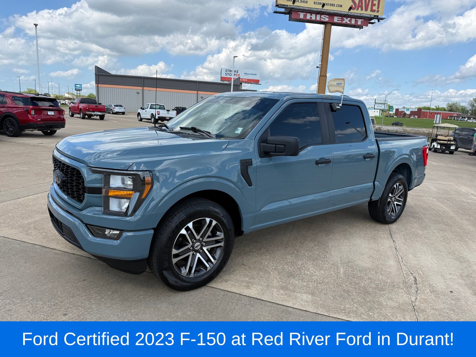 Area 51 Blue 2023 Ford F-150 XL SuperCrew RWD Pickup Truck 4X2 Automatic
