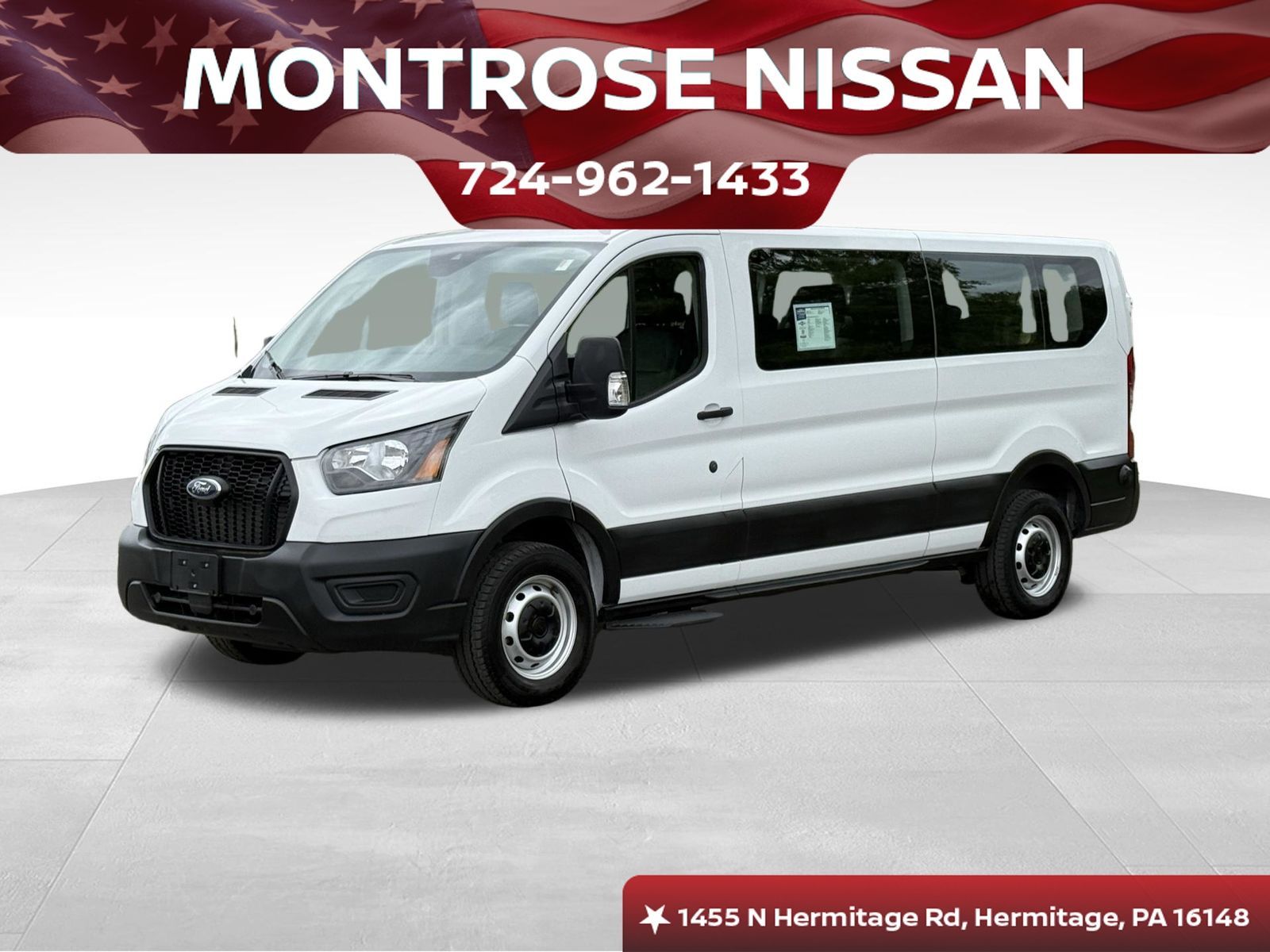 Oxford White 2024 Ford Transit Passenger Van Rear-Wheel Drive