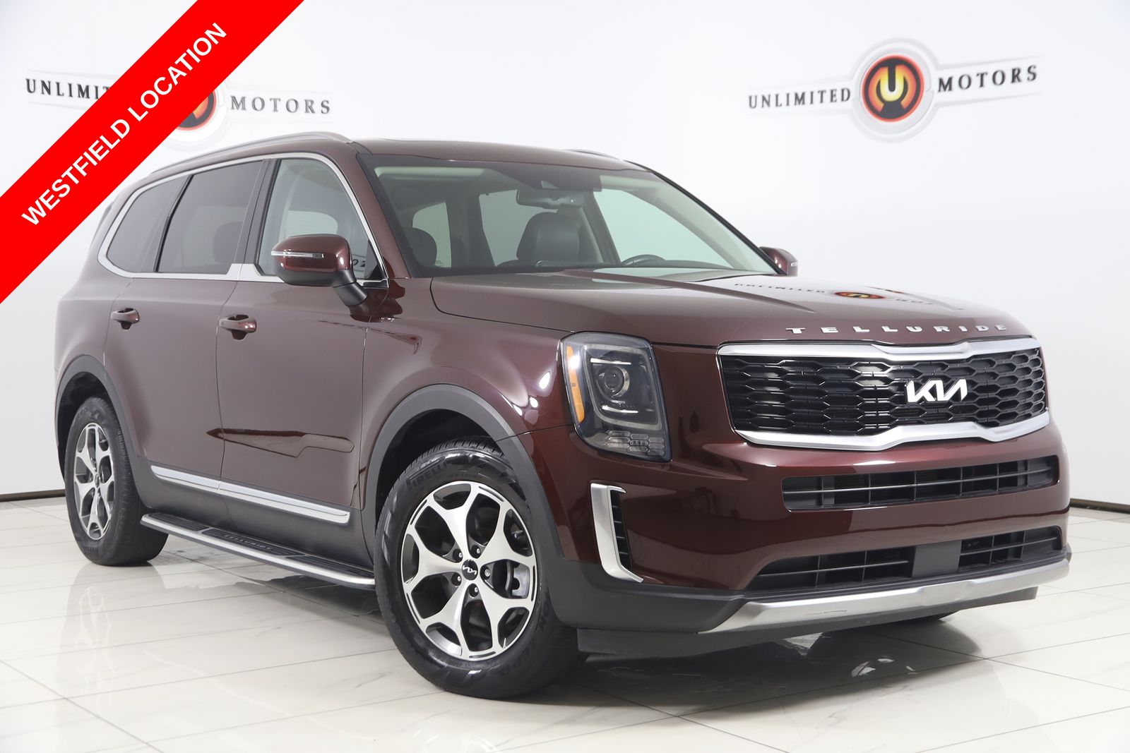 Red (Sangria) 2022 Kia Telluride SUV / Crossover Front-Wheel Drive 8-Speed Automatic