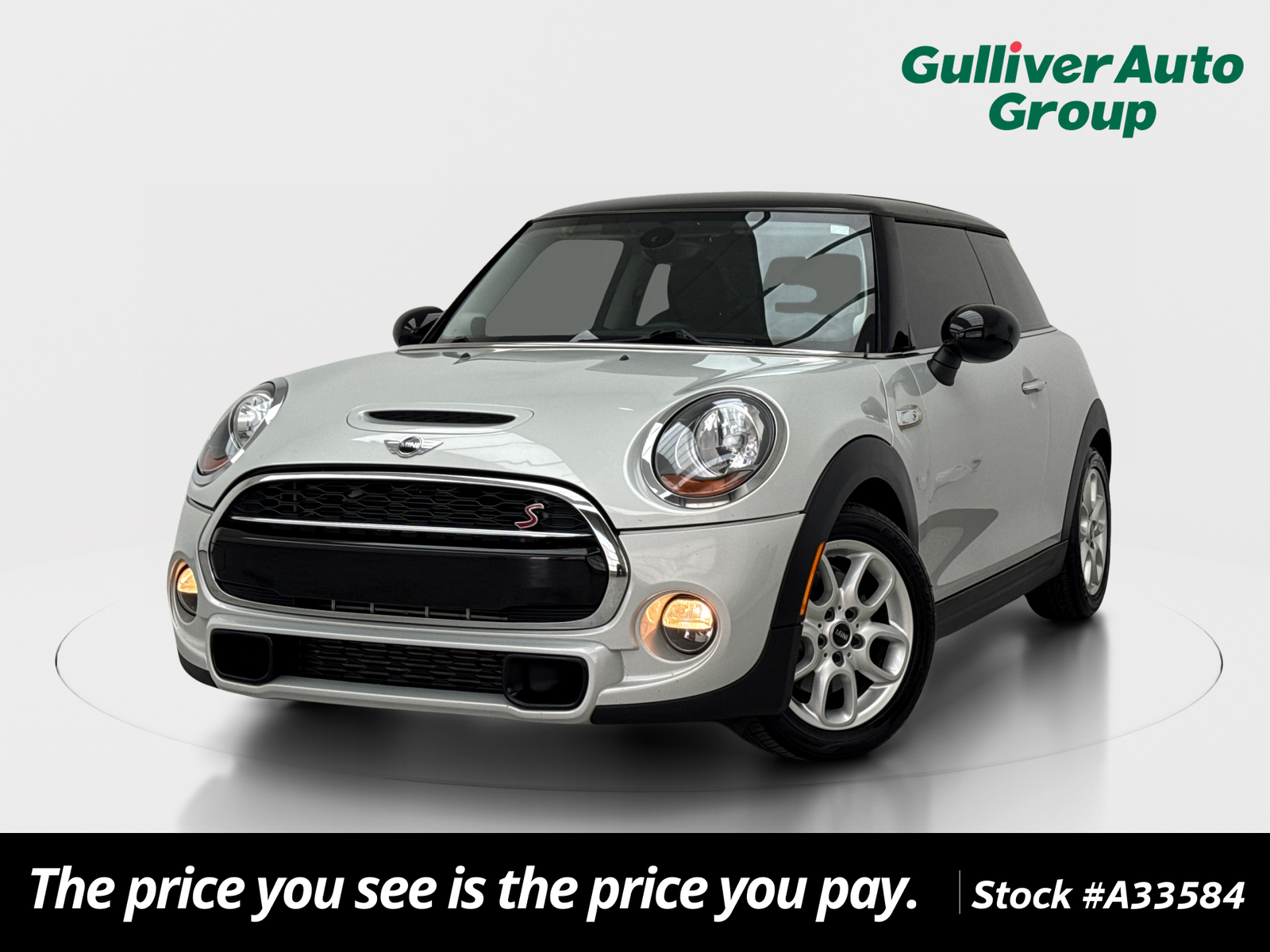 White Silver 2015 MINI Cooper Hatchback Front-Wheel Drive 6-Speed Automatic