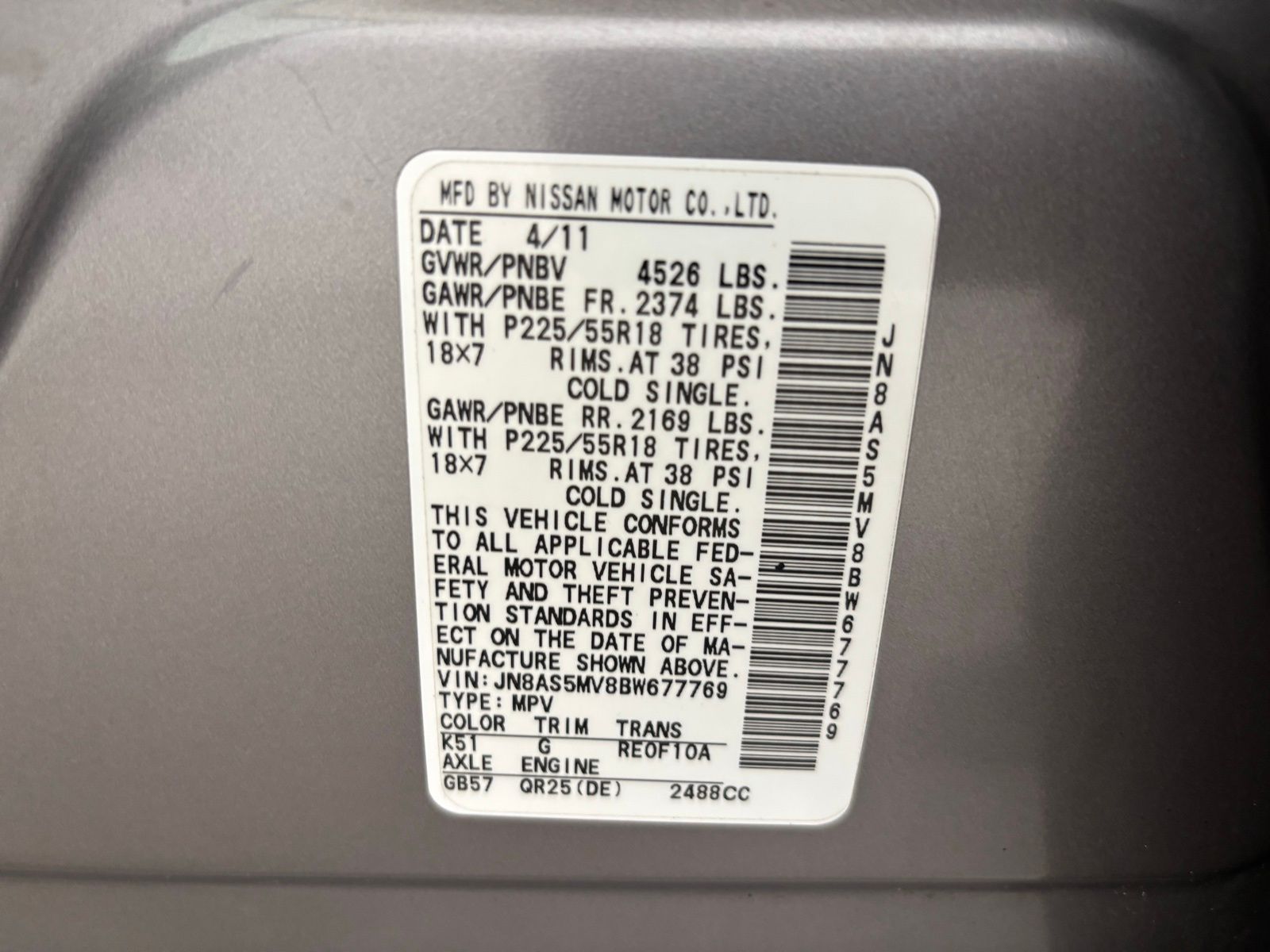 Used Car 2011 Nissan Rogue  Sv For Sale Under $10,000 In Austin, Texas