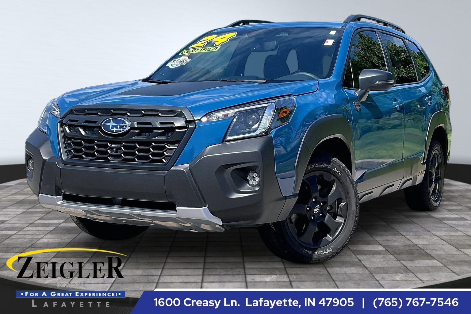 Geyser Blue 2024 Subaru Forester Wilderness Crossover AWD SUV / Crossover All-Wheel Drive Continuously Variable Transmission