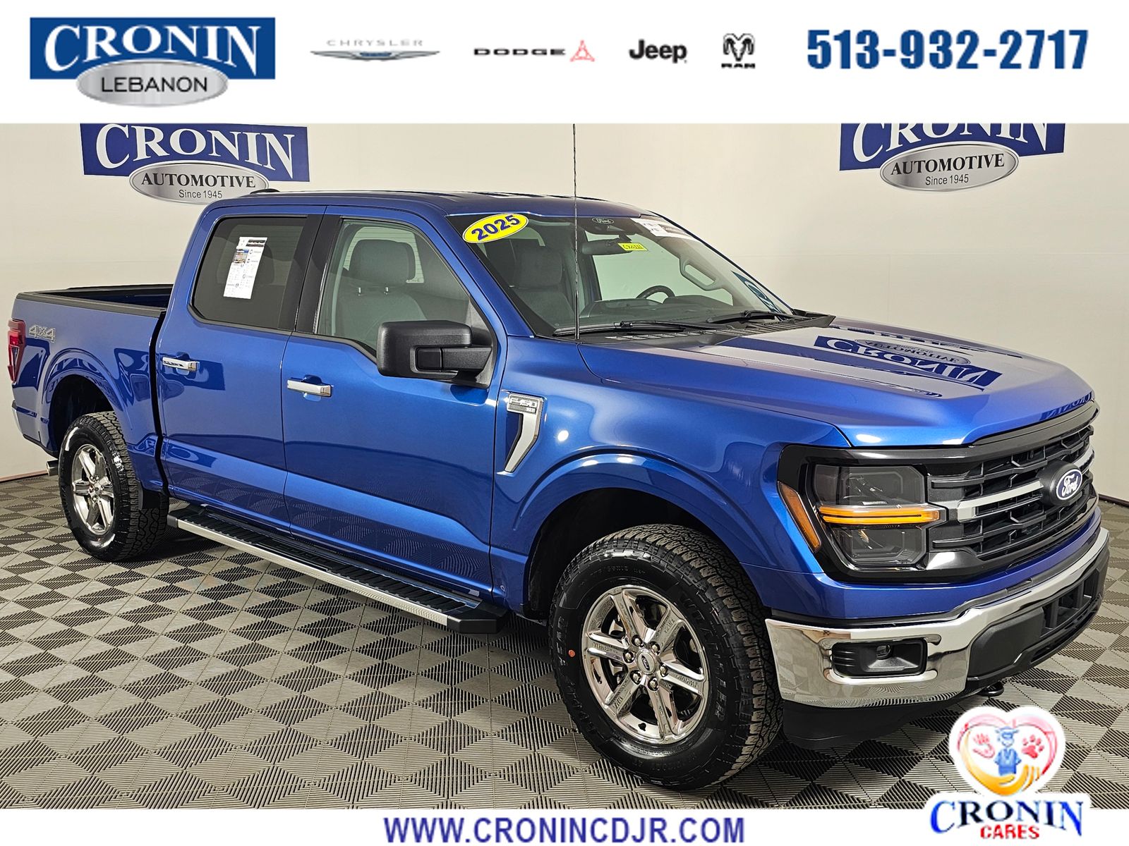Blue Metallic 2025 Ford F-150 Pickup Truck Four-Wheel Drive Automatic
