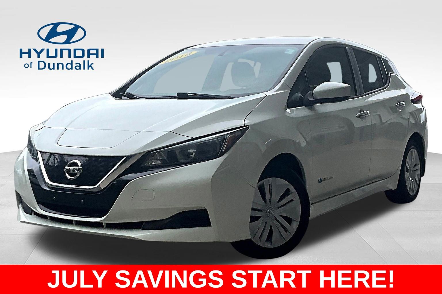 Glacier White 2018 Nissan LEAF Hatchback Front-Wheel Drive Automatic