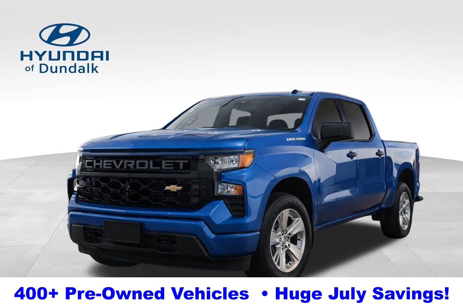 Glacier Blue Metallic 2024 Chevrolet Silverado 1500 Pickup Truck Four-Wheel Drive 8-Speed Automatic