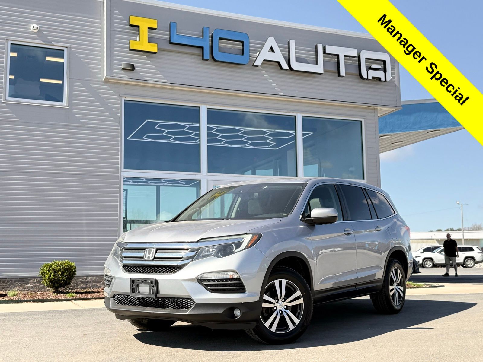 Silver 2017 Honda Pilot EX-L AWD with Honda Sensing SUV / Crossover All-Wheel Drive 6-Speed Automatic