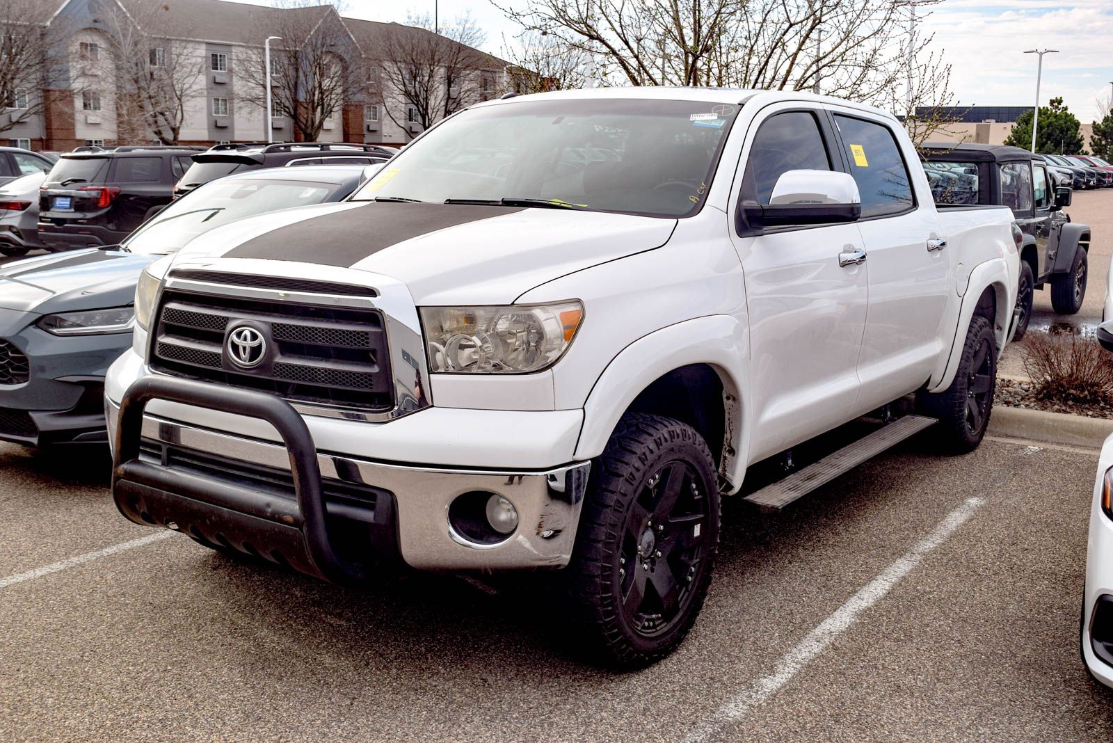 Super White 2012 Toyota Tundra Tundra Grade CrewMax 5.7L FFV 4WD Pickup Truck Four-Wheel Drive 6-Speed Automatic Overdrive