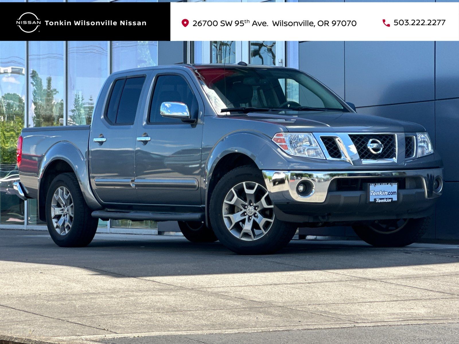 Gray (Gun Metallic) 2019 Nissan Frontier SL Crew Cab 4WD Pickup Truck Four-Wheel Drive 5-Speed Automatic Overdrive