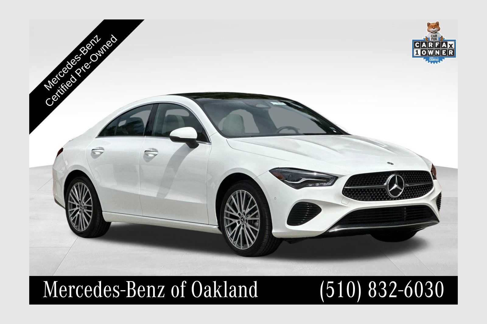 Polar White 2025 Mercedes-Benz CLA 250 FWD Coupe Front-Wheel Drive 8-Speed Dual Clutch