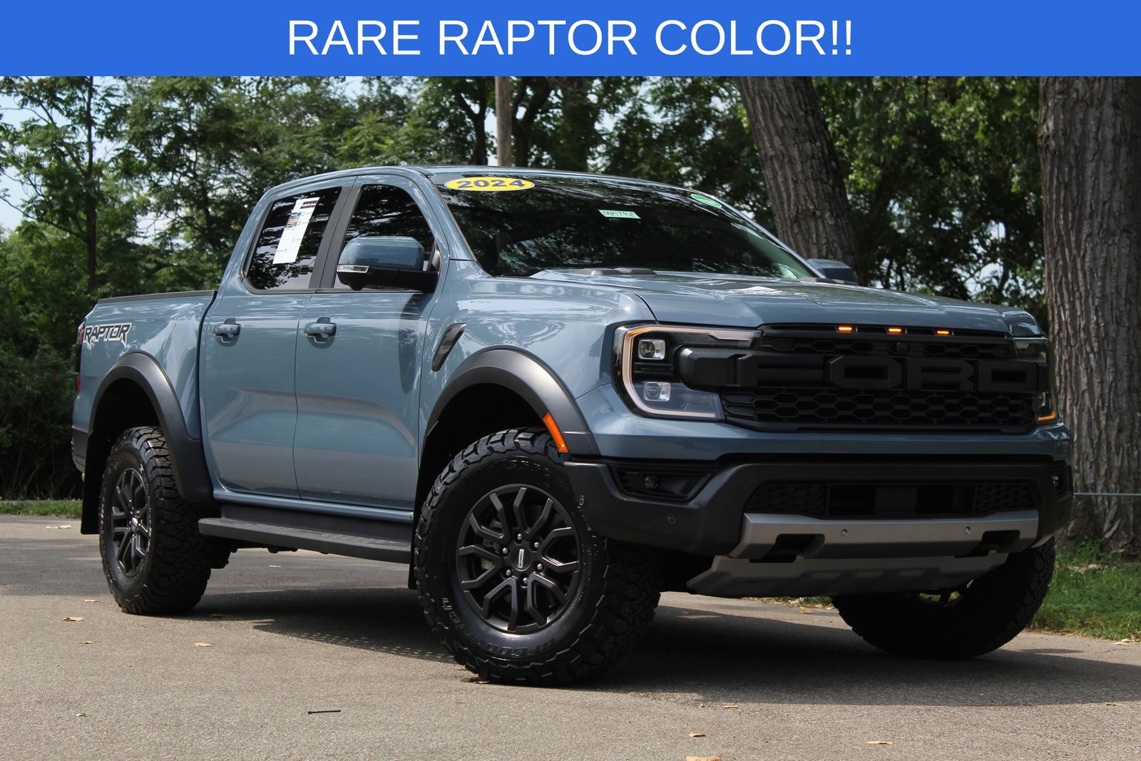 Blue (Azure Gray Metallic) 2024 Ford Ranger Pickup Truck Four-Wheel Drive Automatic