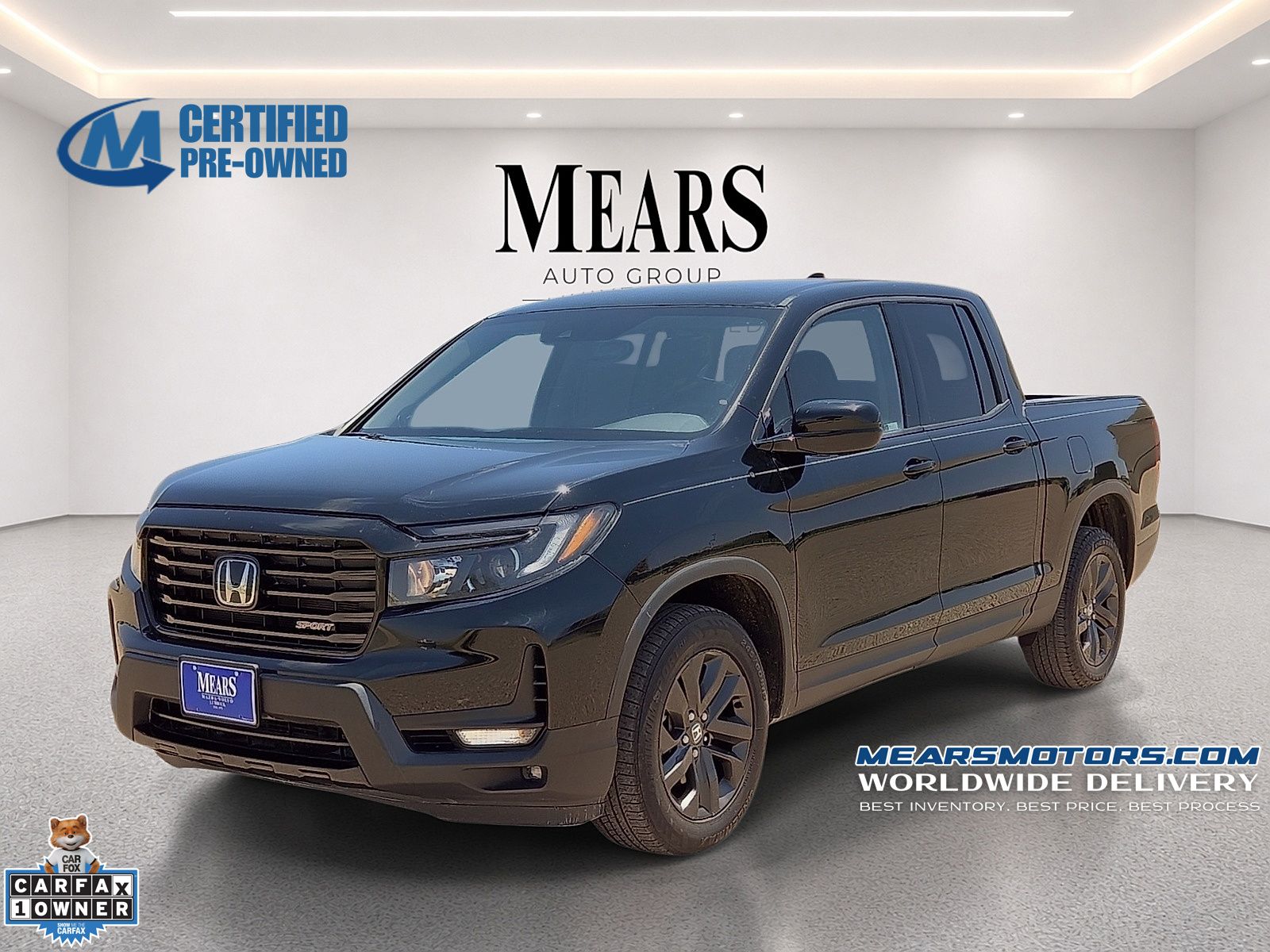 Crystal Black Pearl 2023 Honda Ridgeline Pickup Truck All-Wheel Drive 9-Speed Automatic