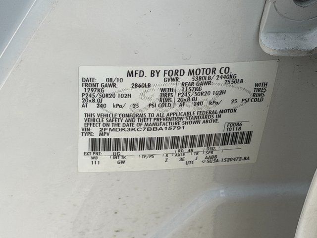 Used 2011 White Platinum Clearcoat Metallic Ford Limited image 37