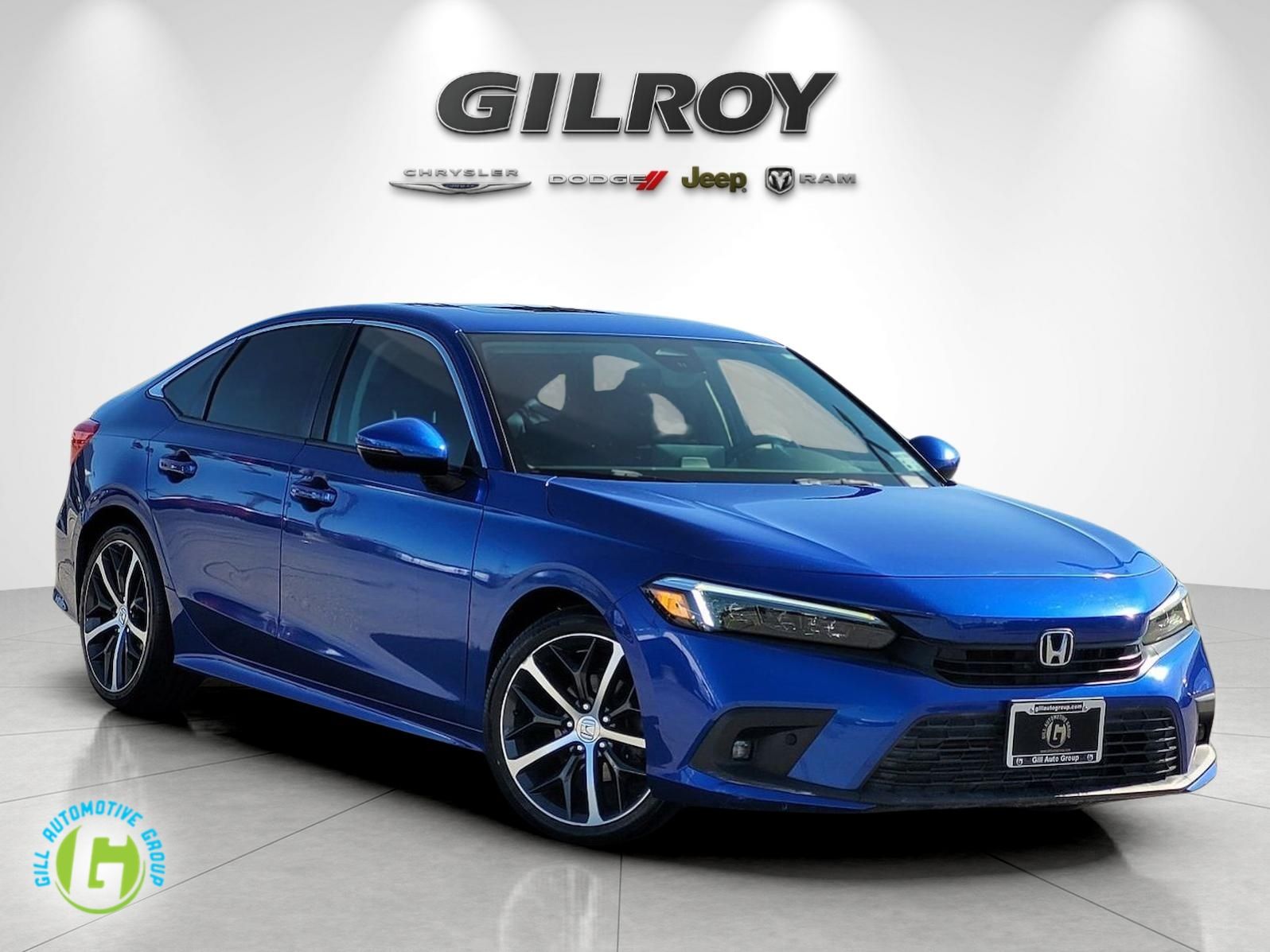 Blue 2022 Honda Civic Sedan Front-Wheel Drive Continuously Variable Transmission