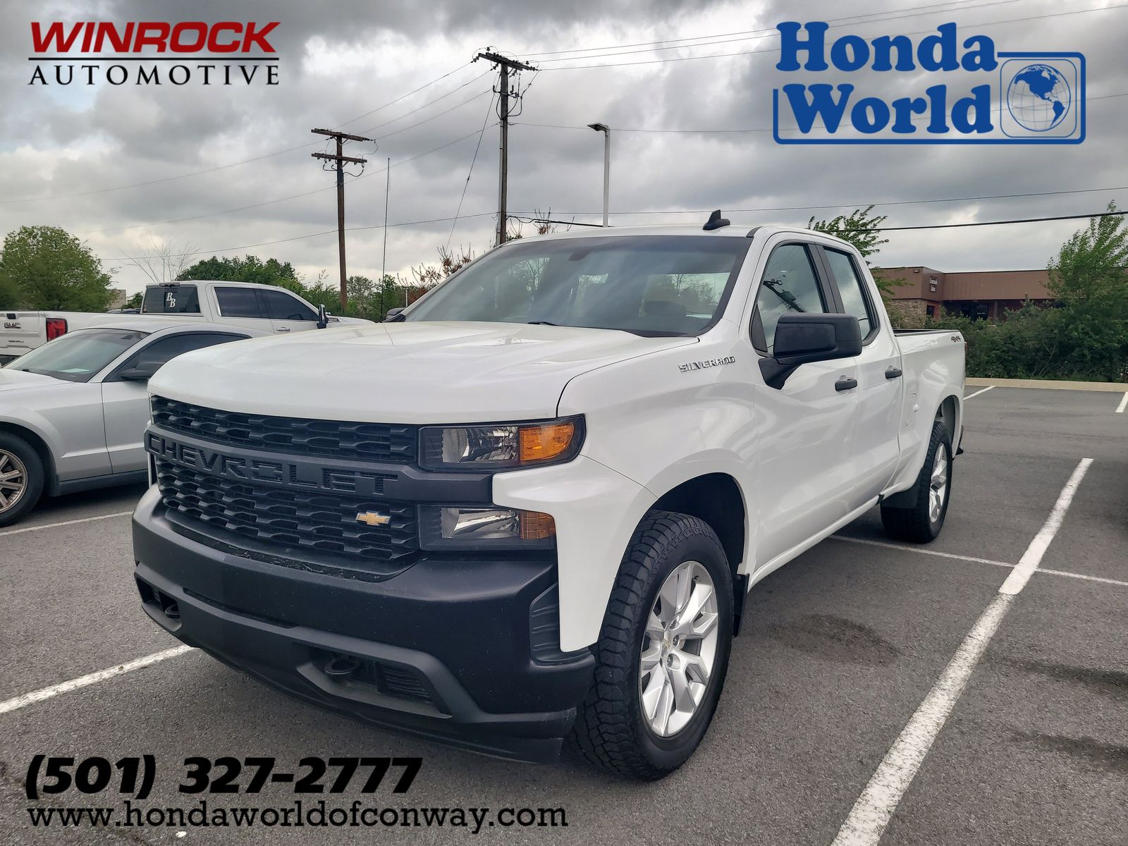Summit White 2020 Chevrolet Silverado 1500 Work Truck Double Cab 4WD Pickup Truck Four-Wheel Drive 6-Speed Automatic Overdrive