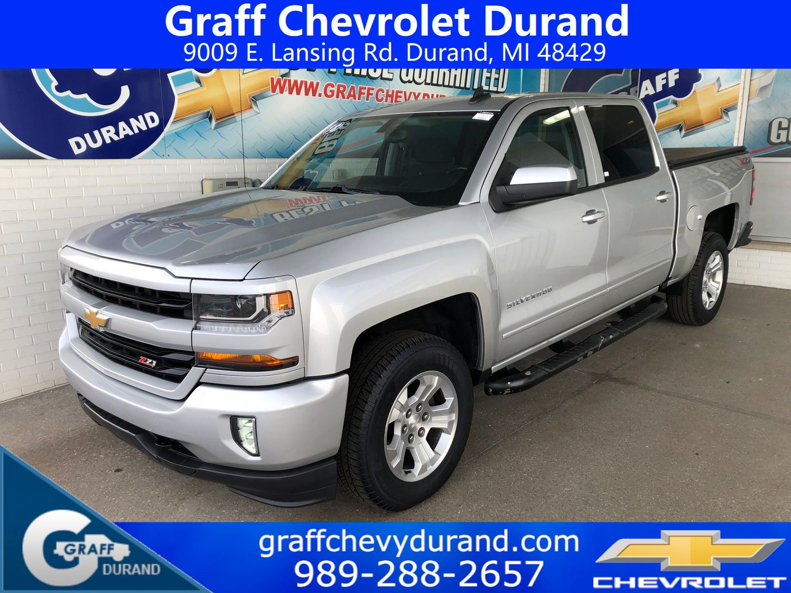 Silver Ice Metallic 2018 Chevrolet Silverado 1500 LT Crew Cab 4WD Pickup Truck Four-Wheel Drive 6-Speed Automatic Overdrive