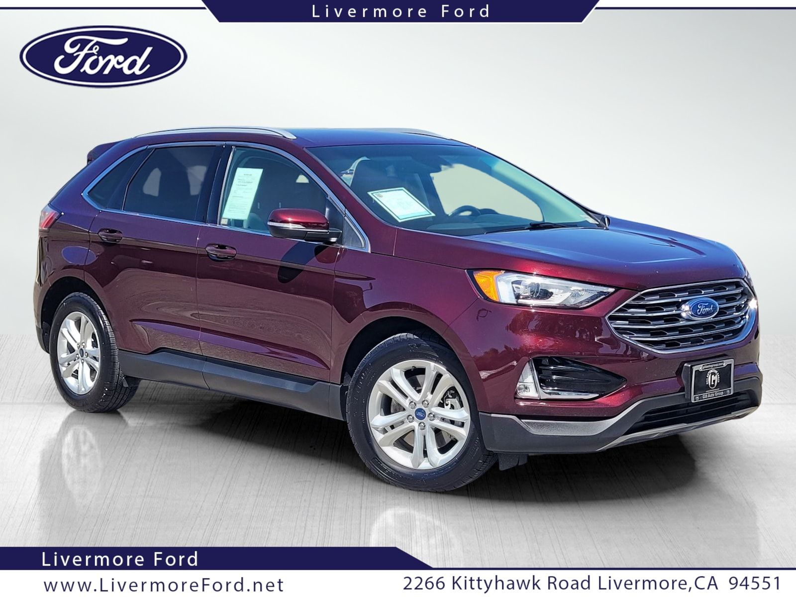 Red (Burgundy) 2020 Ford Edge SEL AWD SUV / Crossover All-Wheel Drive 8-Speed Automatic