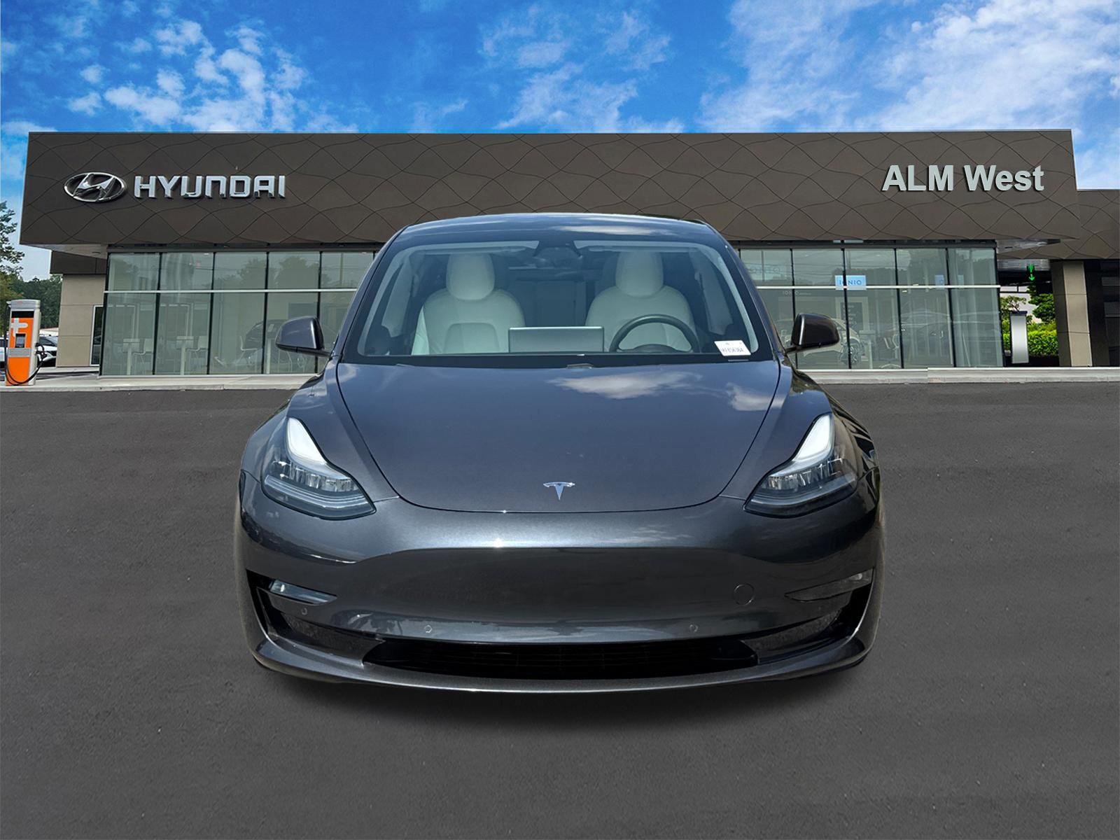 Used 2021 Gray Tesla Performance image 2