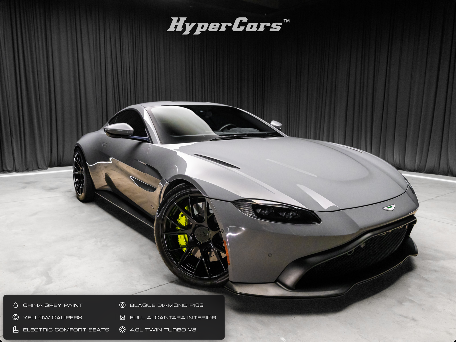 Gray 2020 Aston Martin Vantage Coupe Rear-Wheel Drive 8-Speed Automatic