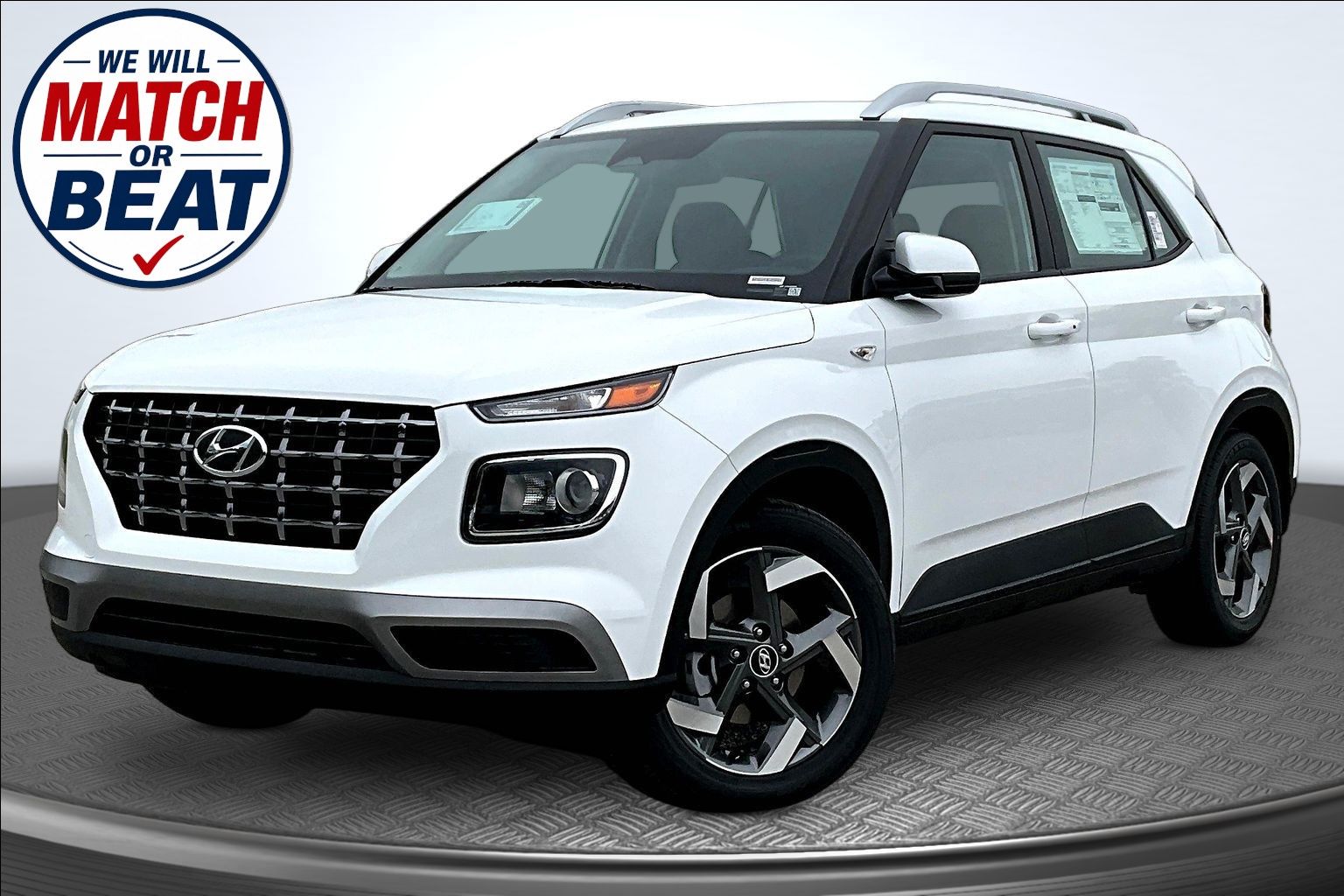 Lunar White 2026 Hyundai Venue SUV / Crossover Front-Wheel Drive Continuously Variable Transmission