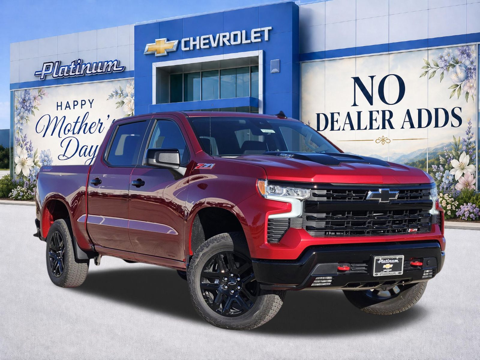 Radiant Red Tintcoat 2026 Chevrolet Silverado 1500 LT Trail Boss Crew Cab 4WD Pickup Truck Four-Wheel Drive Automatic