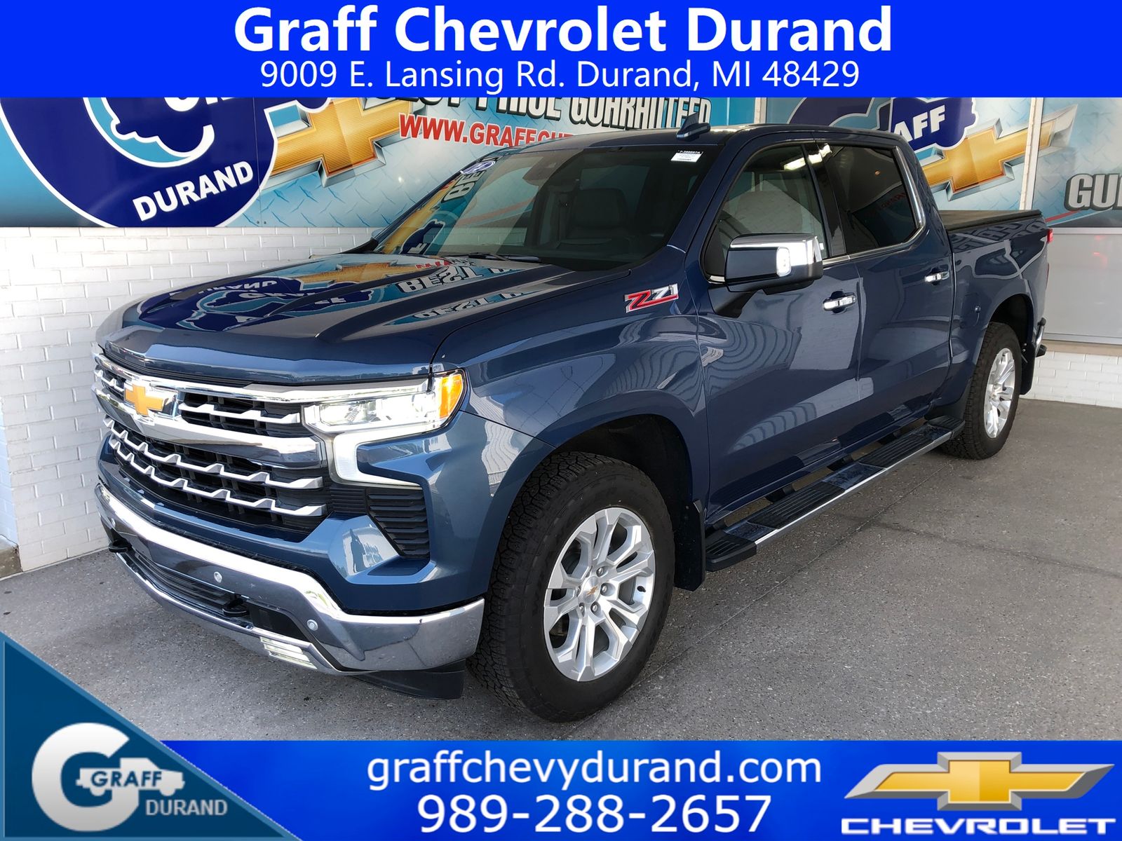 Lakeshore Blue Metallic 2024 Chevrolet Silverado 1500 Pickup Truck Four-Wheel Drive Automatic